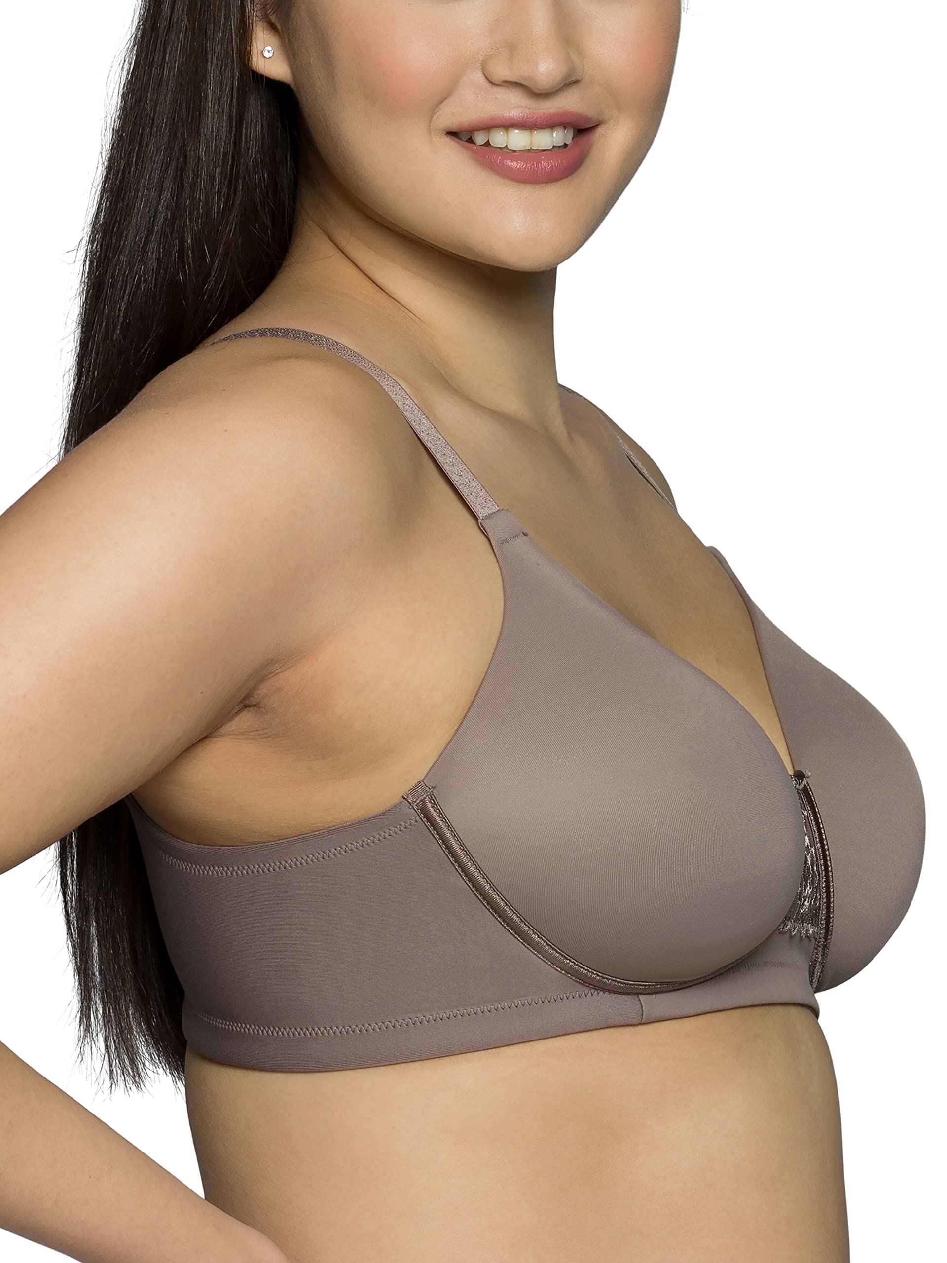 Vanity Fair Women's Full Figure Wireless Comfort Bra 71380 - Seamless Support for Plus Size, Walnut 38D - Perfect for Everyday Wear & All-Day Comfort