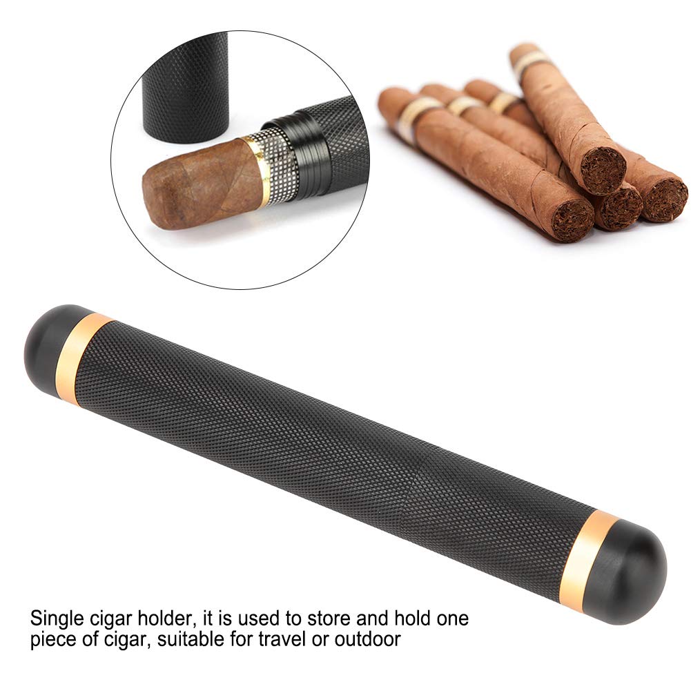 Premium Metal Cigar Holder & Moisturizing Tube - Portable Travel Cigar Case with Exquisite Craftsmanship - Perfect for Outdoor Activities, Camping & Gifting