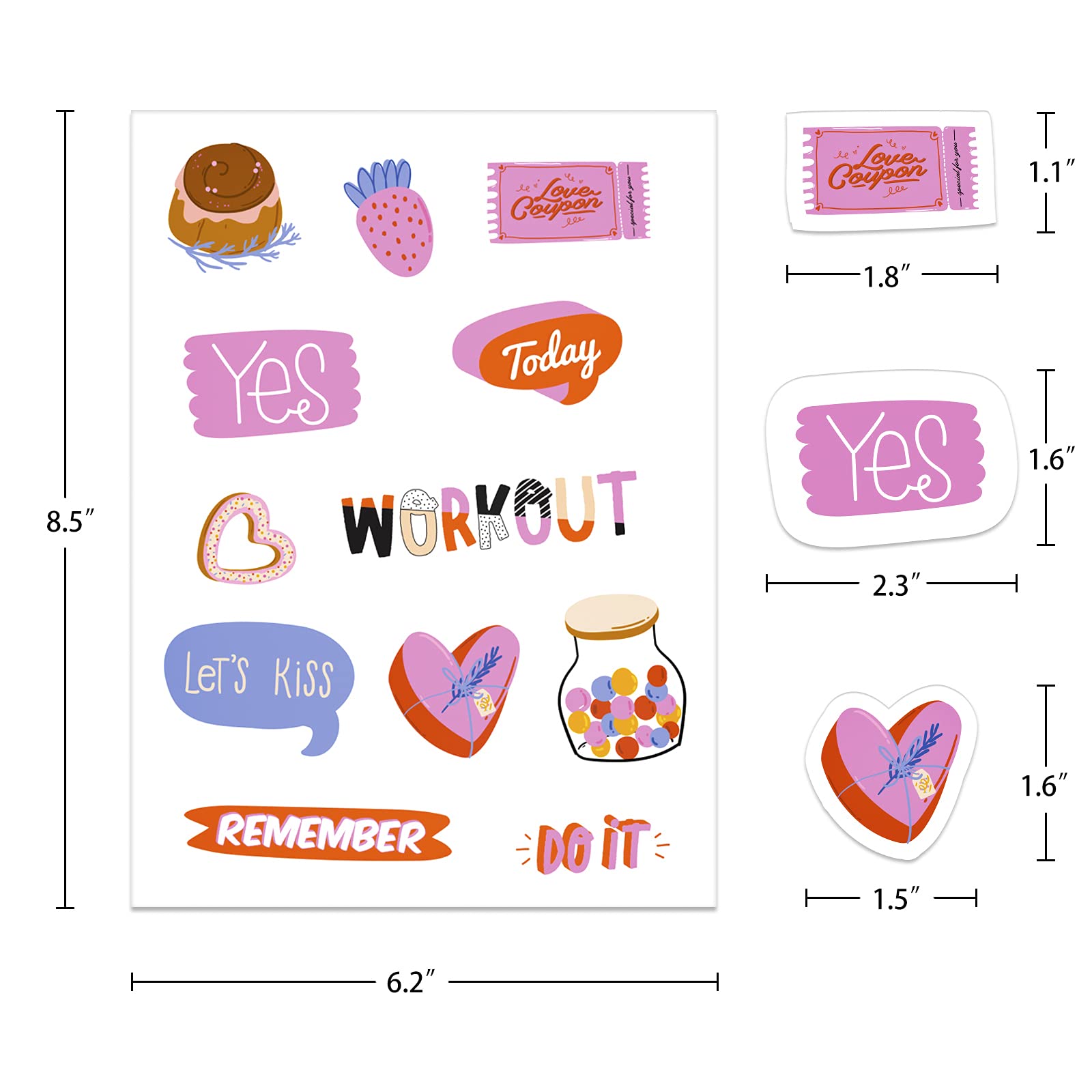 Trendy Aesthetic Stickers Pack of 50 - Waterproof Vinyl Decals for Water Bottles, Laptops, Hydro Flasks, Phones, Motorcycles, Luggage & Skateboards - Cute Stickers for Teens & Girls - Perfect for School, Travel & Personalizing Your Belongings