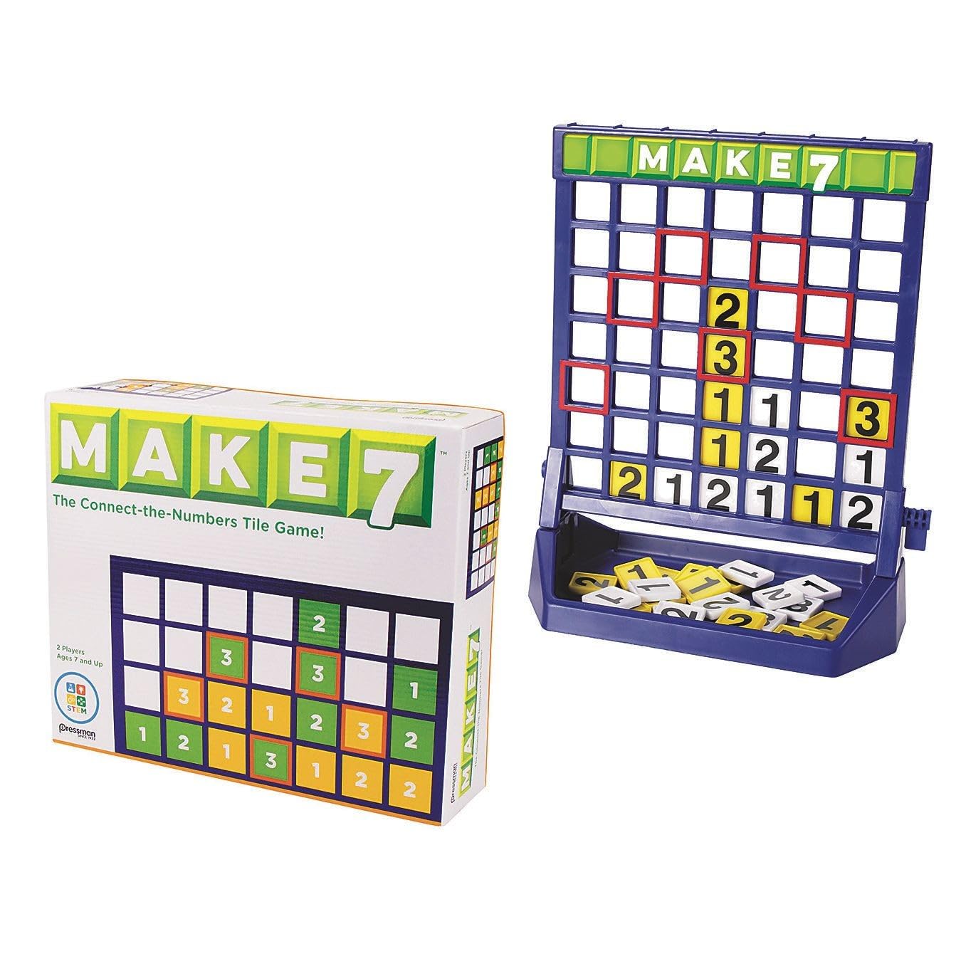 Pressman Toy Make 7 Board Game - Fun Family Strategy Game for Kids & Adults - Perfect for Game Nights, Parties & Classroom Learning