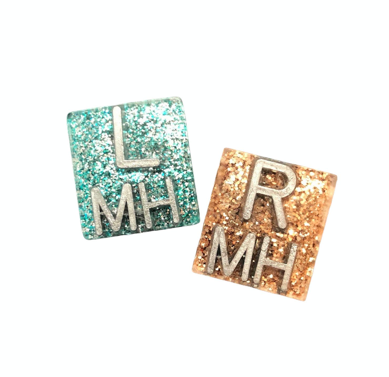 Glitter Small Square X-ray Markers - Durable & Clear Radiography Positioning Tools for Medical Imaging, Dental X-rays & Veterinary Use