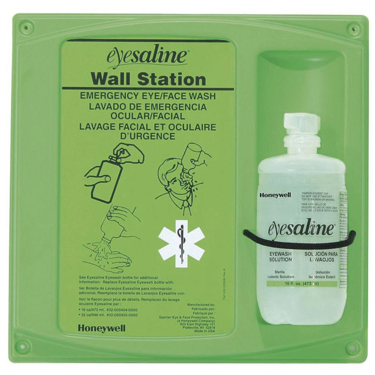 Honeywell Eyesaline Bottle Eyewash Station - 16 oz Single Unit (Model 320004600000) | Emergency Eye Wash Solution for Labs, Workshops & Industrial Safety