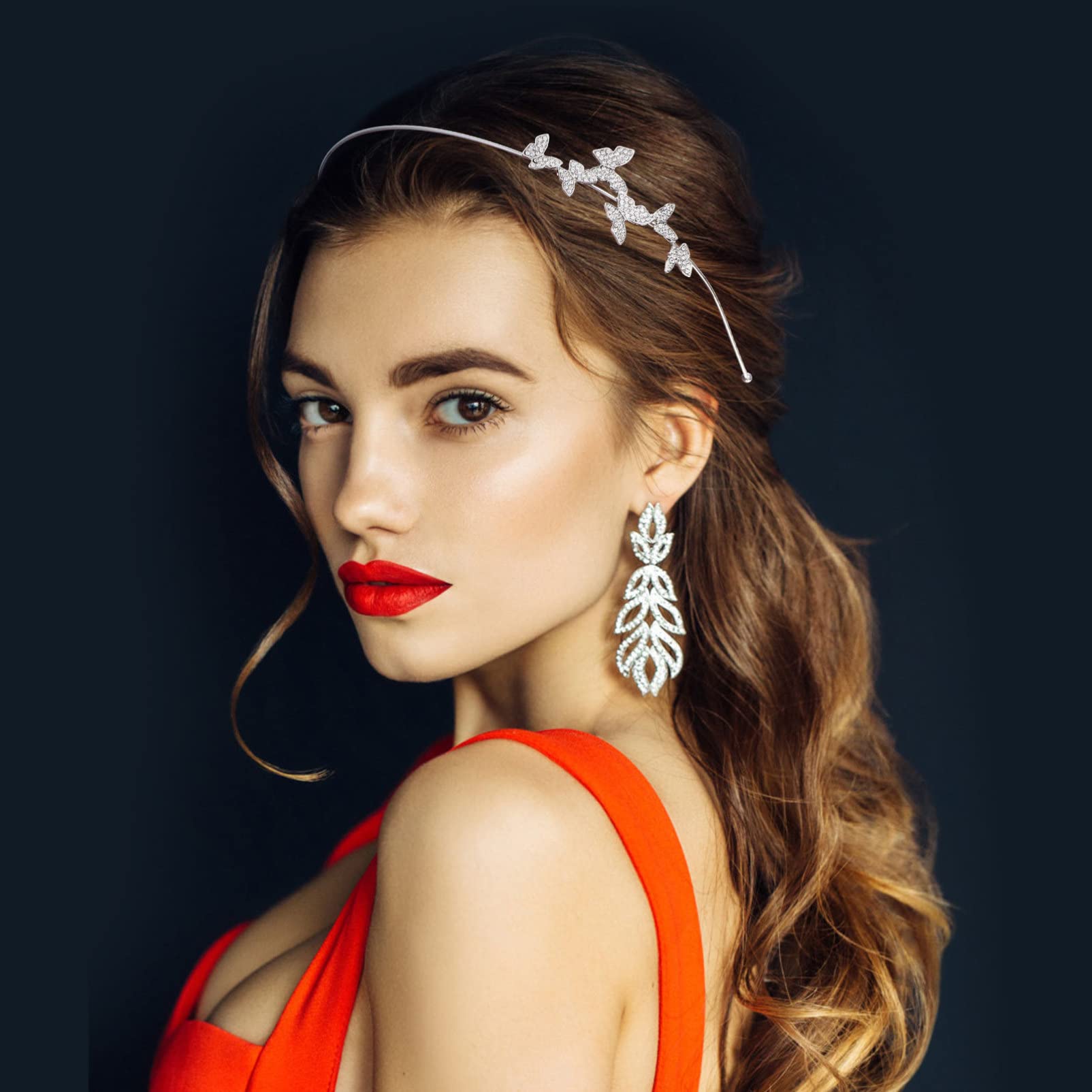 FOMIYES 4pcs Rhinestone Headband for Women - Elegant Wedding & Party Hair Accessories, Metal Headpiece with Crystals for Bridesmaids, Girls, Special Occasions | Perfect for Weddings, Proms, Dances & Formal Events