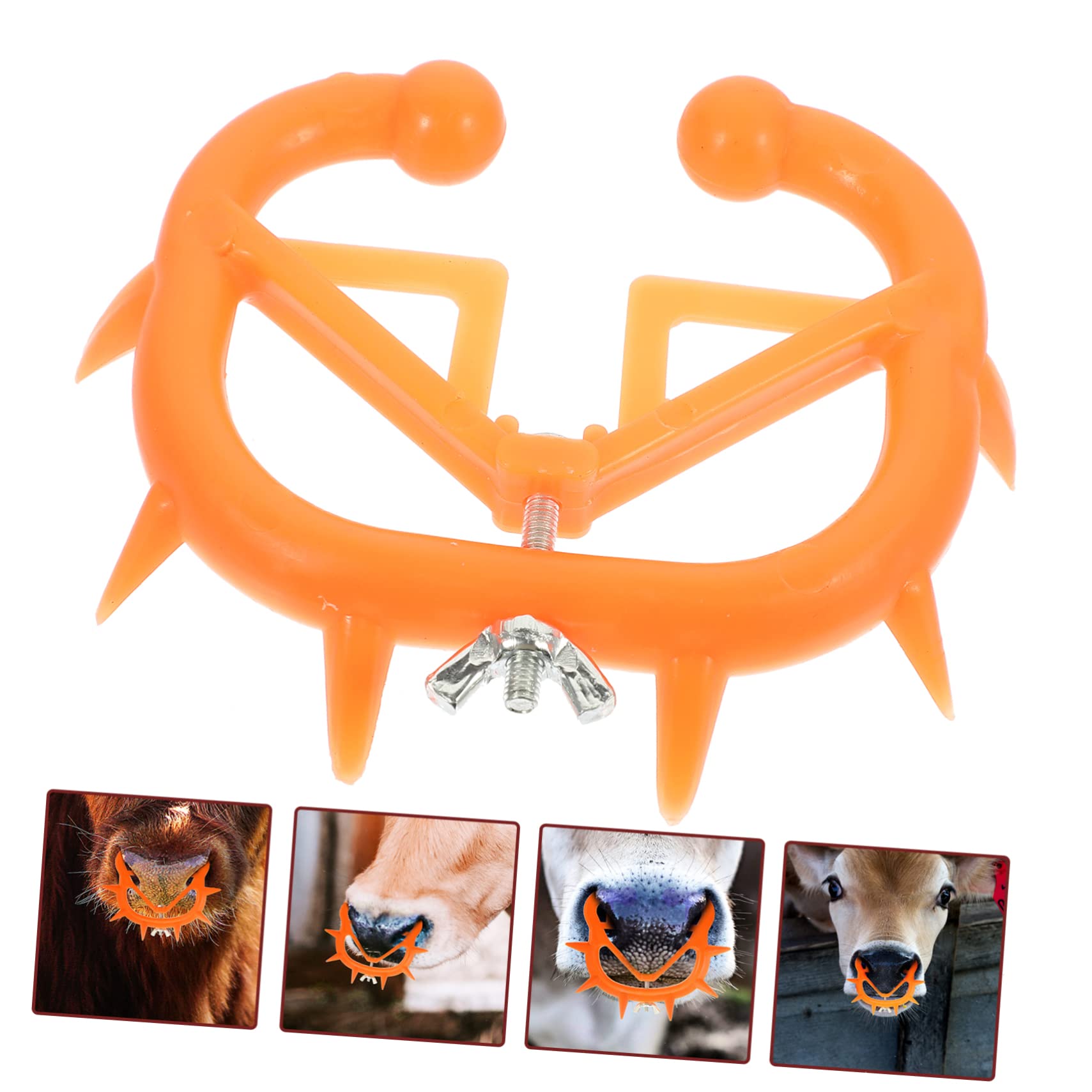 SEWOART 4-Pack Calf Nose Clips - Stress-Free Livestock Weaning Tool for Calves | Comfortable & Humane Cow Weaning Aid | Perfect for Dairy Farms & Cattle Ranches