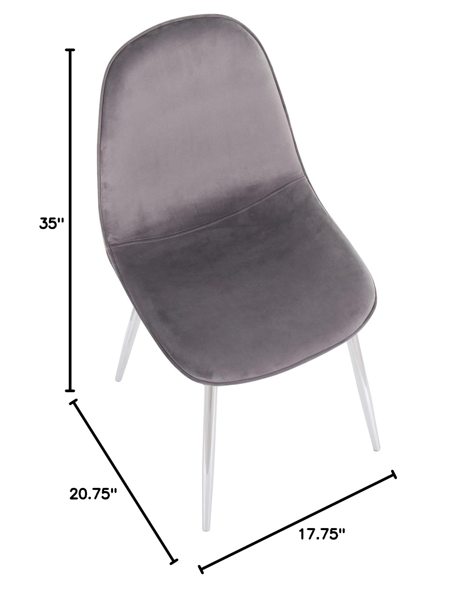 LumiSource Pebble Chair - Modern Upholstered Dining Chairs Set of 2, Comfortable Kitchen Chairs for Dining Table - Perfect for Small Spaces, Breakfast Nooks & Contemporary Home Decor