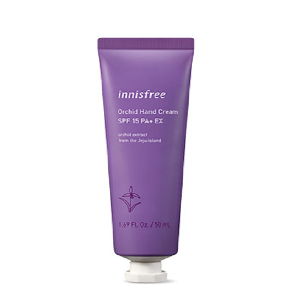 Innisfree Jeju Orchid Hand Cream SPF15 PA+ - Hydrating & Sun Protection for Dry Hands - Perfect for Travel, Office & Daily Skincare Routine