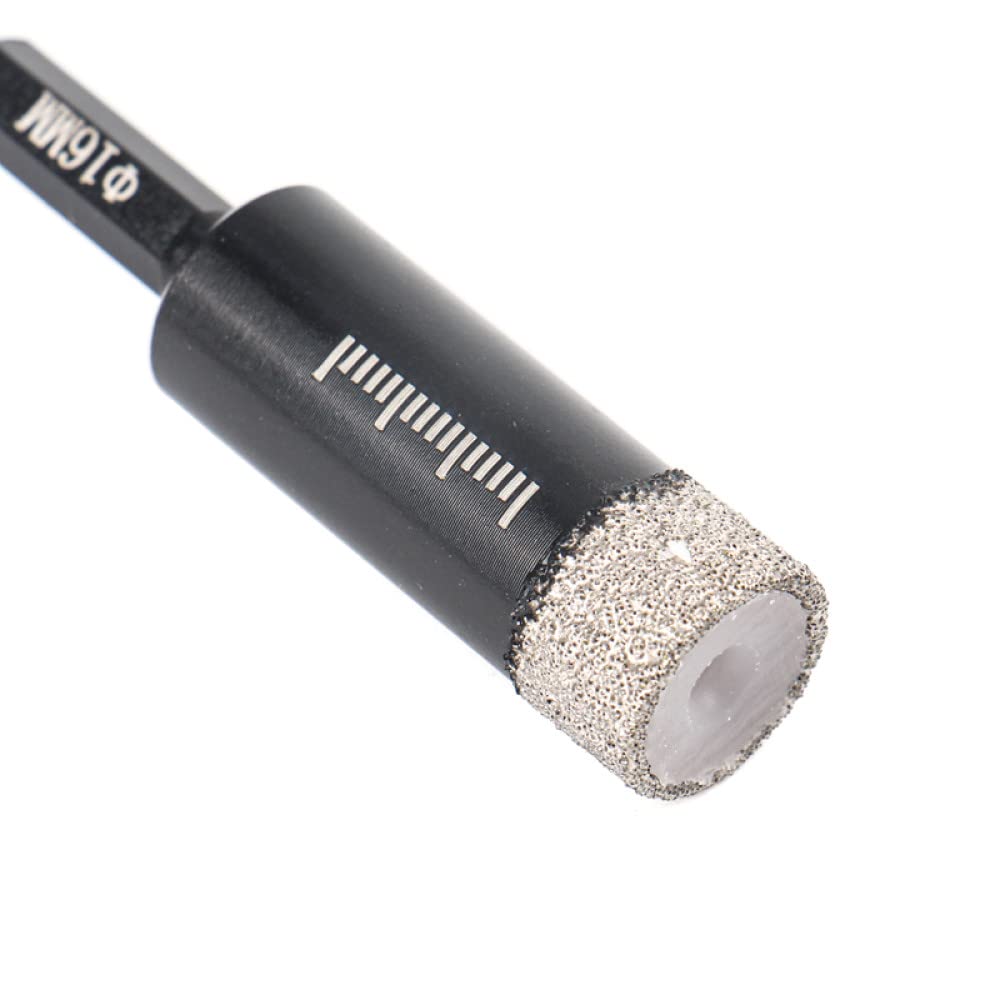 6/8/10/12mm Vacuum Brazed Diamond Drill Bits - Dry Hole Saw for Granite, Marble, Ceramic Tile & Glass - Power Tool Accessories for Professional Masonry Work & DIY Home Projects