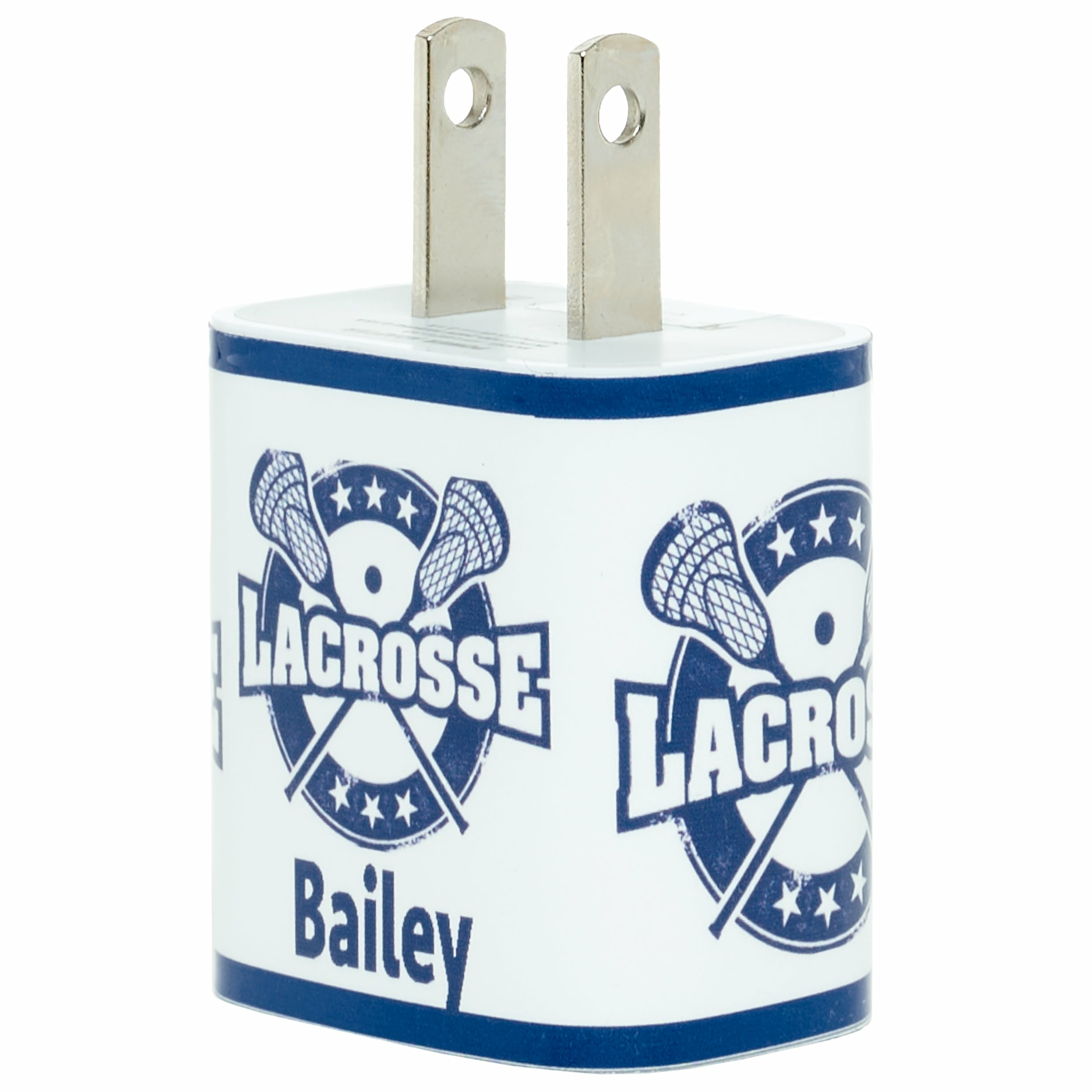Custom Monogram Lacrosse Phone Charger - Personalized USB Cable for Sports Fans - Perfect for Gifts, Team Events & Travel Accessories