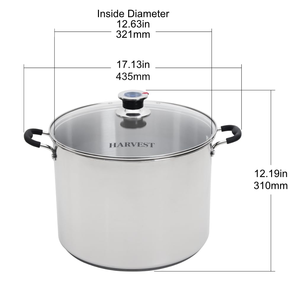 Premium 20 Qt Stainless Steel Canning Pot with Rack - Water Bath & Steam Canning - Compatible with Induction, Glass, Gas Stovetops - Includes Essential Canning Tools - Perfect for Home Preserving, Pickling, and Making Jams, Jellies, and Sauces