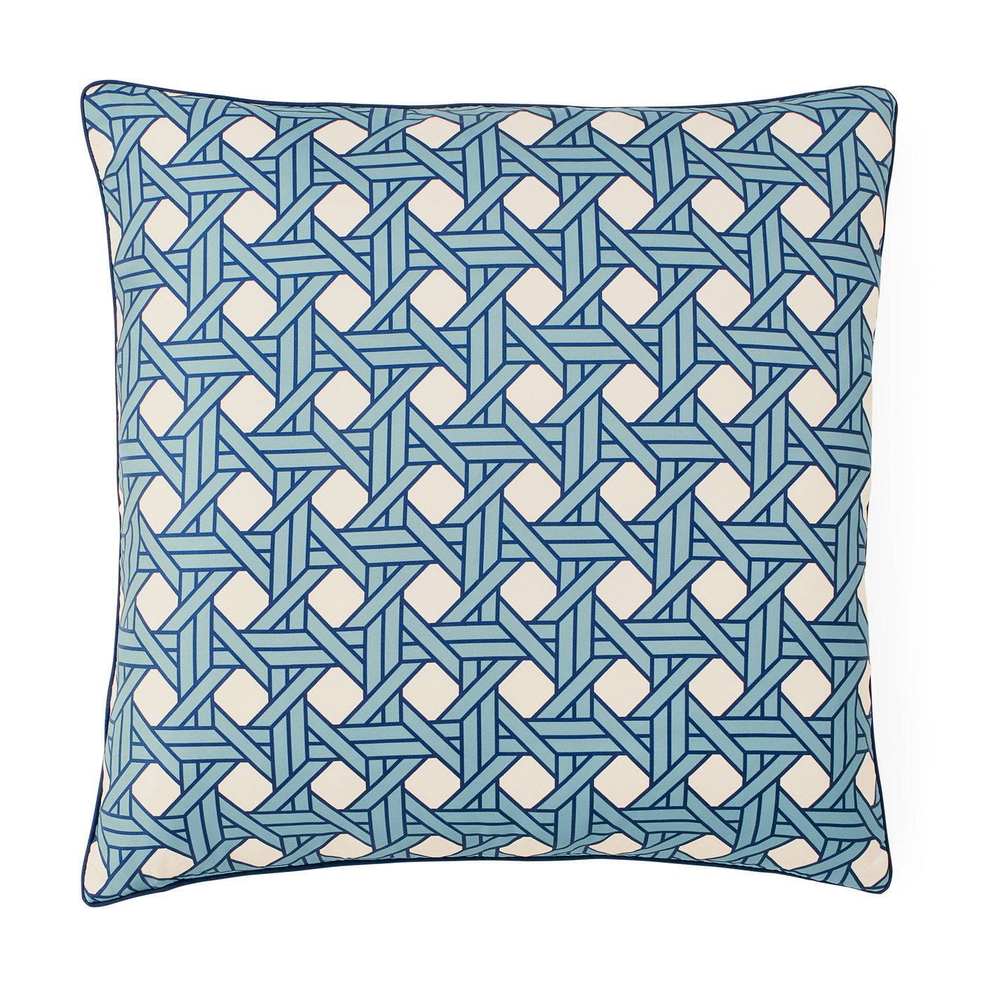 Basketweave Blue Decorative Throw Pillow Cover - Soft Cotton Cushion for Sofa, Bed & Home Decor - Perfect for Living Room, Bedroom & Cozy Spaces