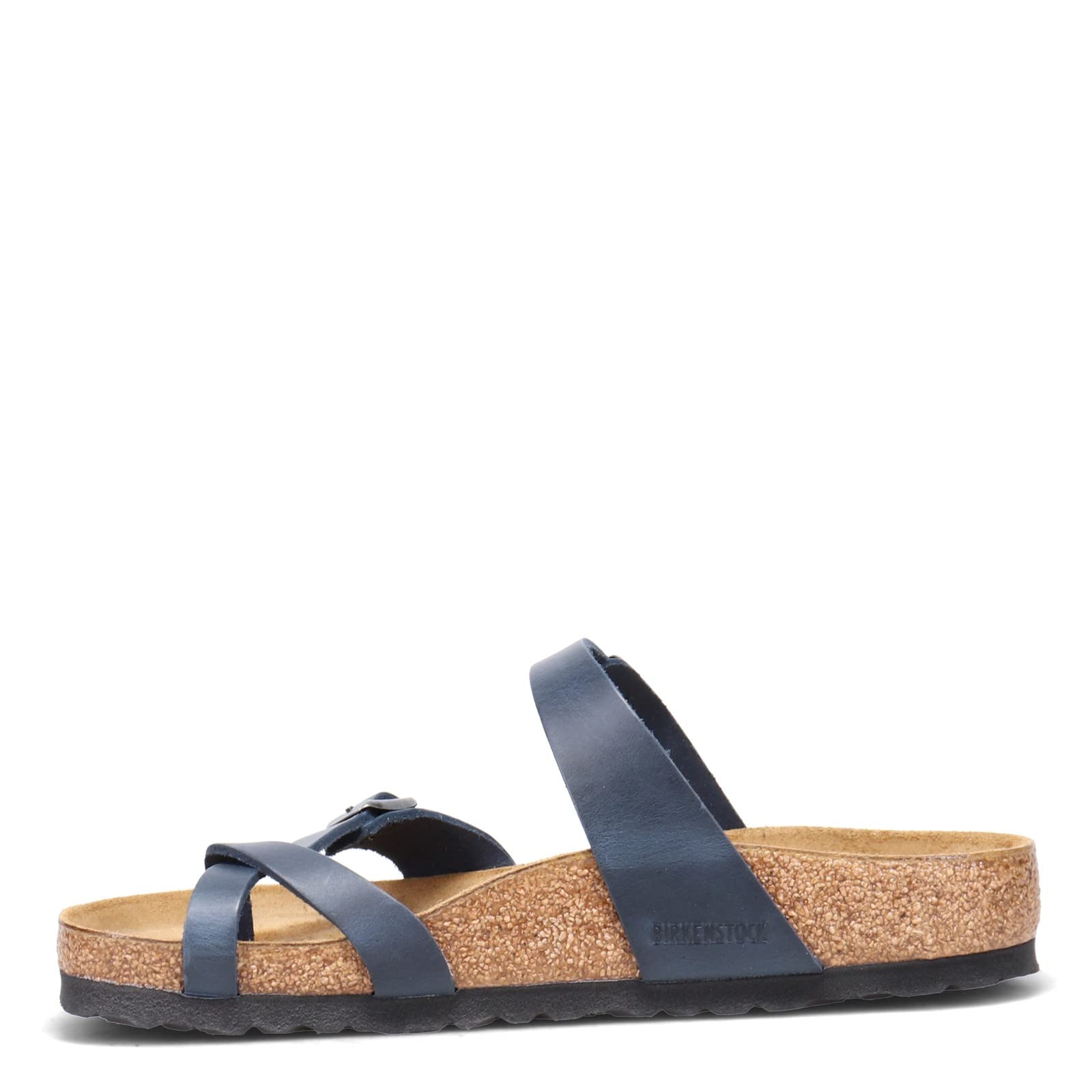 Birkenstock Mayari Women's Sandals - Blue Oil Leather Size 41 (EU) | Comfortable Cork Footbed for Walking, Travel & Casual Wear