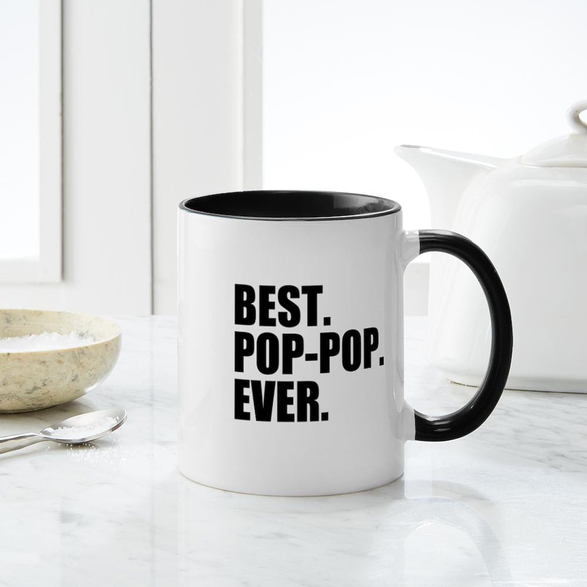 Best Pop Pop Ever 11 oz (325 ml) Ceramic Coffee Mug - Funny Novelty Gift for Dad, Mom, Friends | Perfect for Office, Home & Coffee Lovers