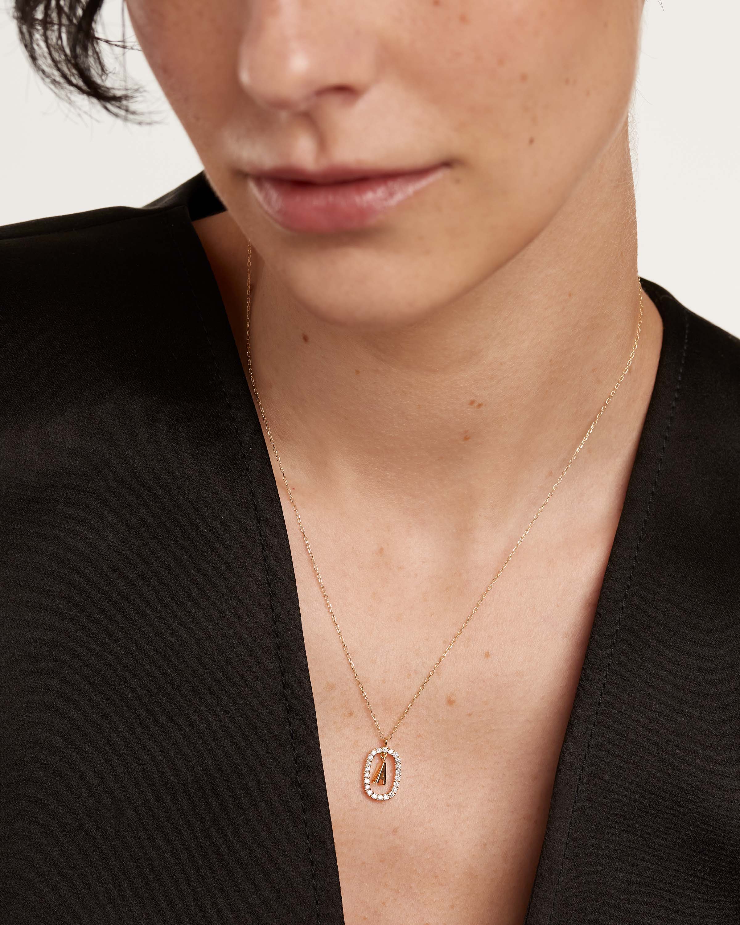 Diamond & Gold Letter A Necklace - Elegant Initial Jewelry for Women, Perfect for Gifts, Anniversaries & Everyday Wear