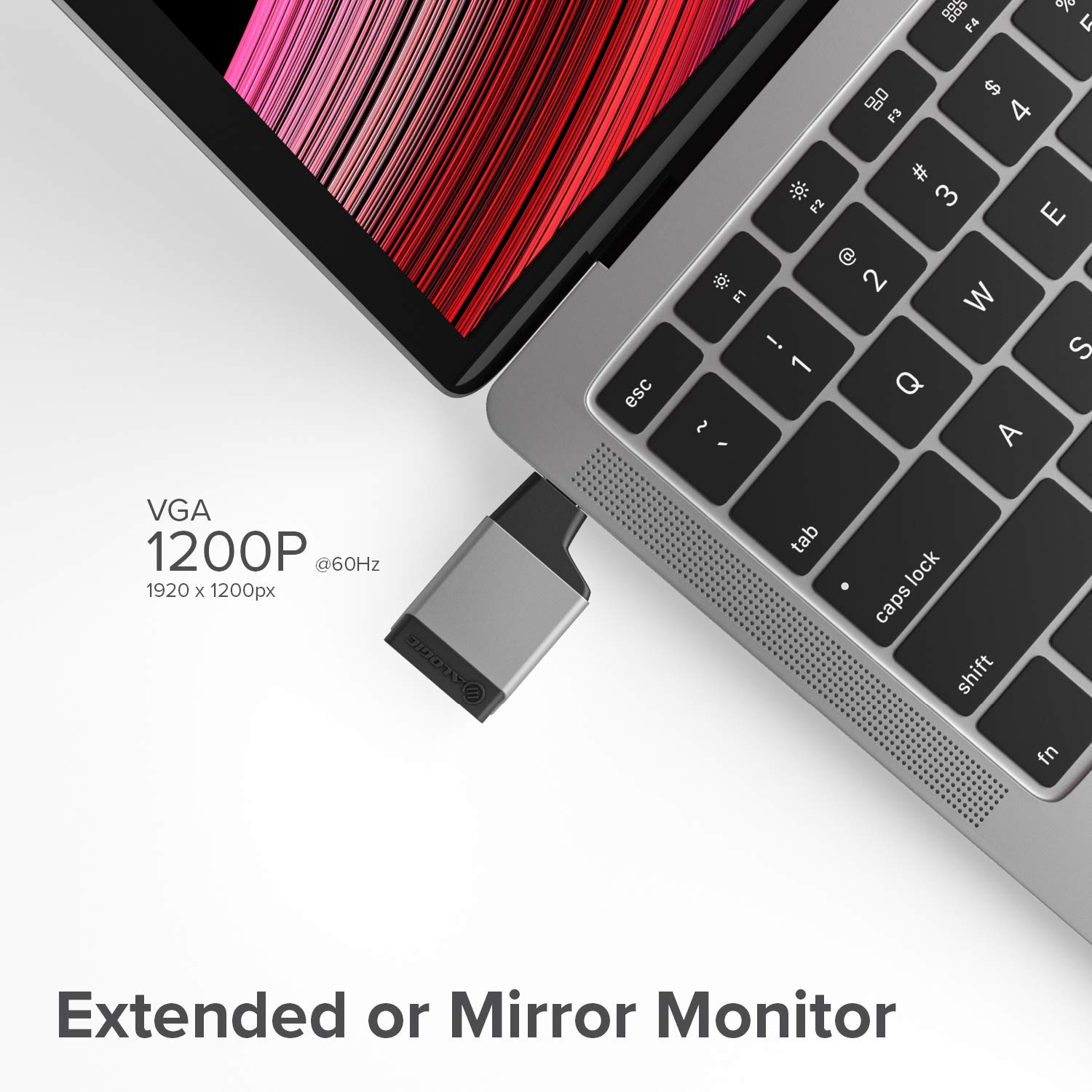 ALOGIC USB C to VGA Adapter 4K 60Hz - Thunderbolt 3 Compatible for MacBook Pro/Air, iPad Pro, Dell XPS, Surface Pro, Samsung Galaxy - Ideal for Home Office, Presentations & Multi-Monitor Setup