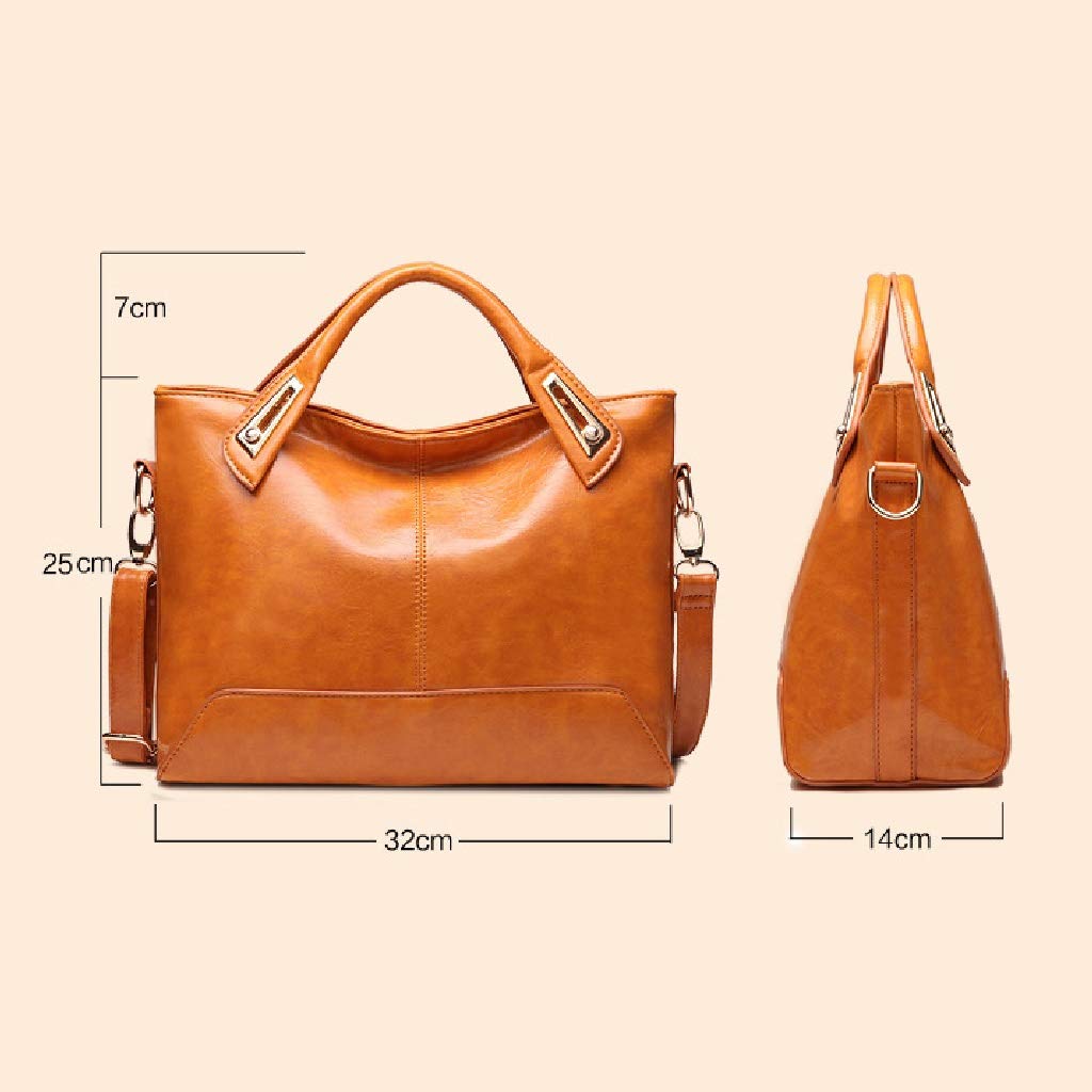 Stylish Women's PU Leather Tote Bag - Fashionable Shoulder Handbag with Zipper Closure for Work, Travel & Shopping (Black)