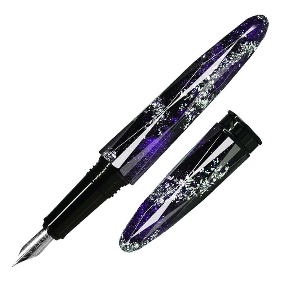 Benu Briolette Fountain Pen - Milky Way Design, Medium Nib, Luxury Writing Instrument for Professionals & Collectors - Perfect for Signatures, Calligraphy & Gift Giving