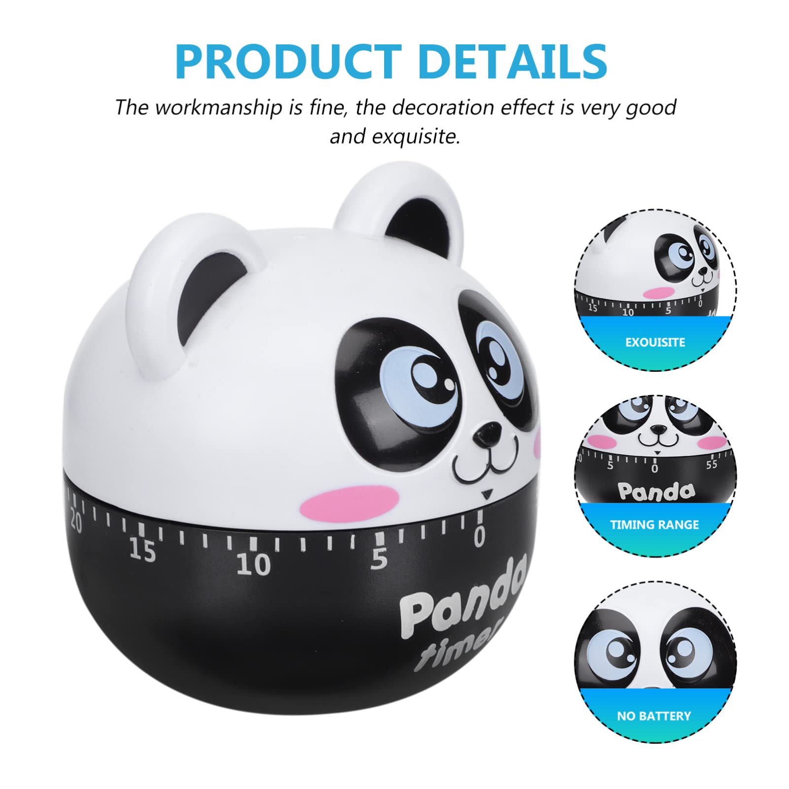 Angoily 60-Minute Mechanical Kitchen Timer - Cute Animal Countdown Clock for Kids, Reading, Classroom & Cooking - Wind Up Egg Timer with Alarm - Perfect for Baking, Studying & Time Management