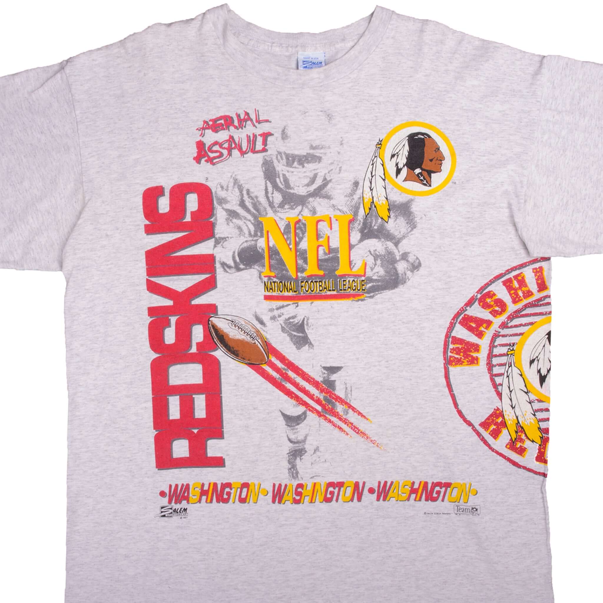 Vintage NFL Washington Redskins 1991 Retro T-Shirt XL - Officially Licensed Football Jersey Tee - Made in USA - Perfect for Game Day, Sports Events & Vintage Fashion Collectors