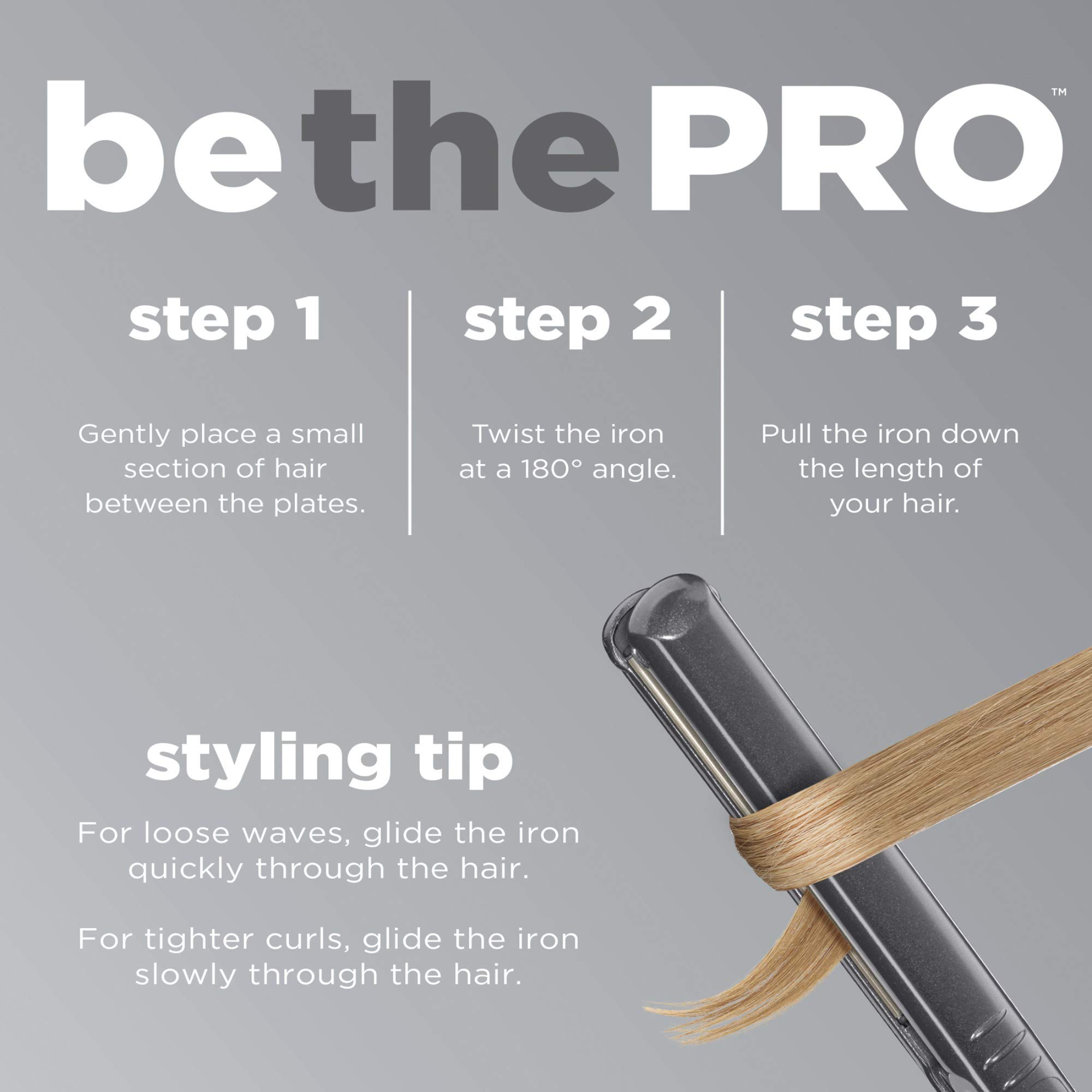 INFINITIPRO Tourmaline Ceramic Flat Iron 1 Inch - Professional Hair Straightener for Smooth & Shiny Hair - Perfect for Home & Salon Use
