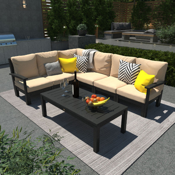 Luxury 7-Piece Deep Seating Sectional Sofa Set with Conversation Table - Modern L-Shaped Living Room Furniture for Large Spaces | Perfect for Family Gatherings & Entertaining Guests