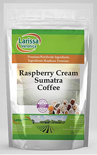 Premium Raspberry Cream Sumatra Coffee - Gourmet Naturally Flavored Whole Bean Coffee (4 oz) - Perfect for Morning Brews, Afternoon Pick-Me-Ups & Gift Giving