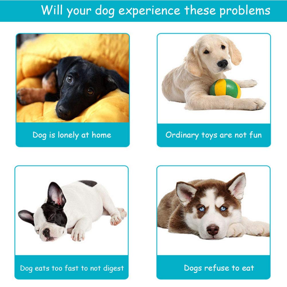 Interactive Dog Puzzle Toy for Treat Dispensing - Pet Intelligence Training Feeder - Mental Stimulation Toy to Improve Dog's IQ - Blue Treat Dispenser for Boredom & Anxiety Relief - Perfect for Training, Mealtime & Indoor Play