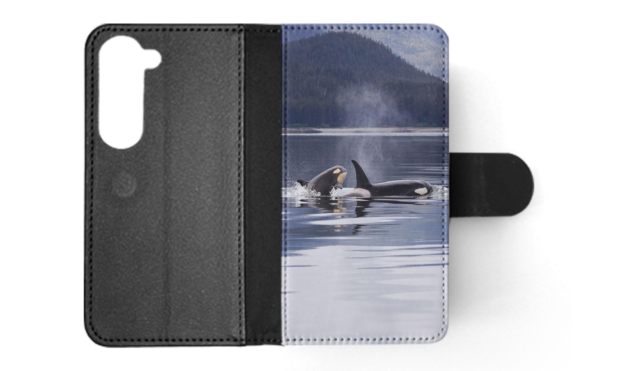 Premium Killer Whale ORCA Oceanic Dolphin Flip Wallet Phone Case for Samsung Galaxy S23 - Stylish Protective Cover with Card Slots for Daily Use & Outdoor Adventures
