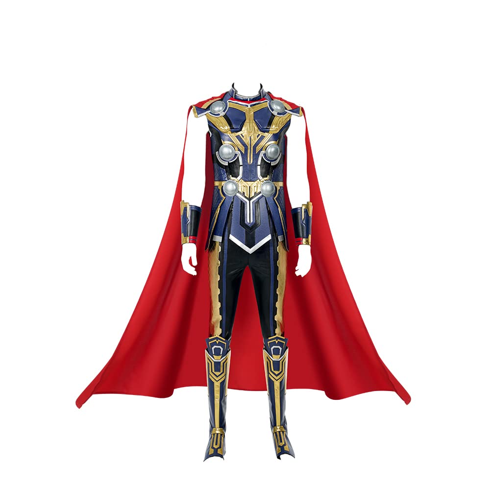 Thor Cosplay Costume for Men - Authentic Avengers Halloween Outfit with Long Robe Top & Pants Set - Perfect for Comic Con, Halloween Parties, and Cosplay Events
