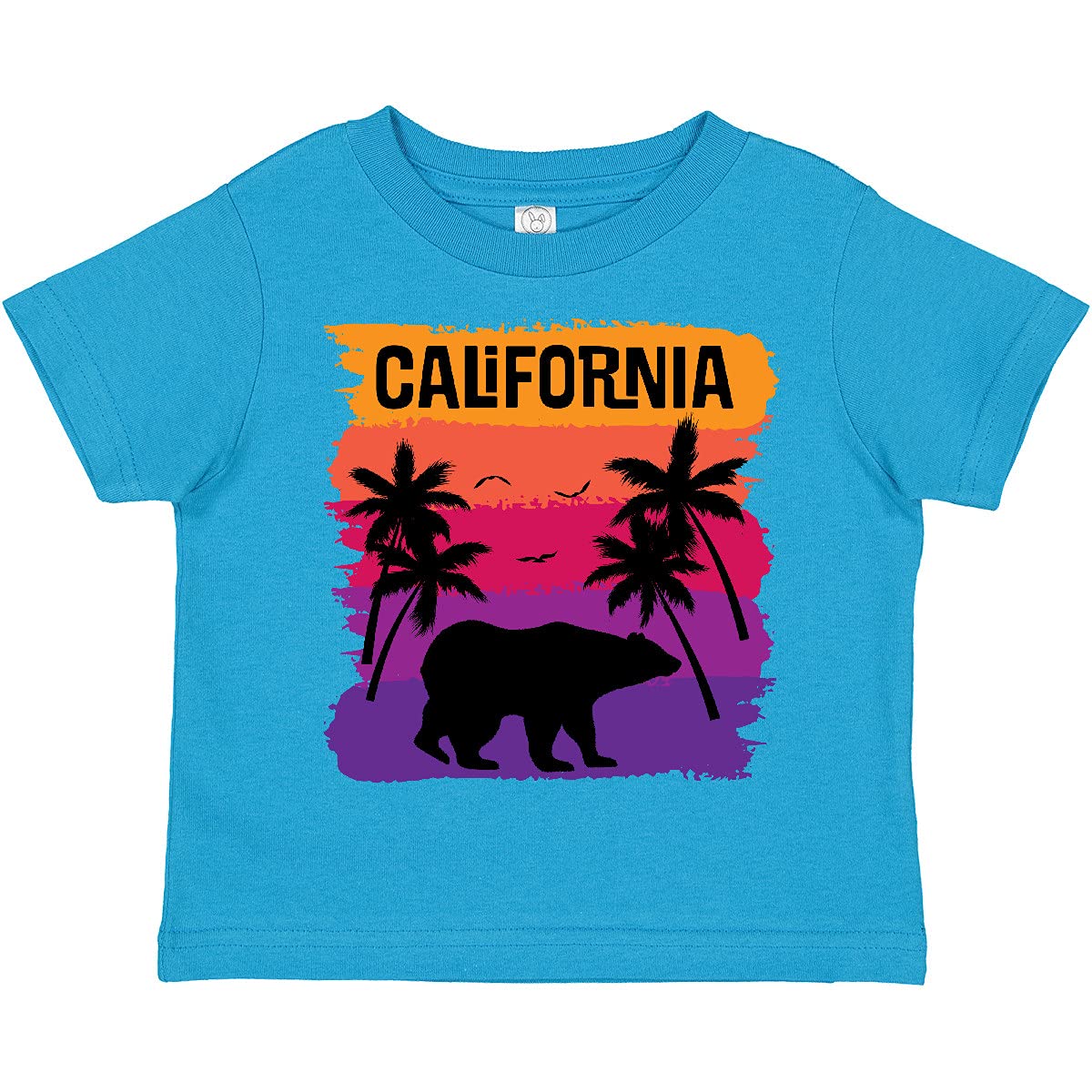 Inktastic California Sunset Vacation Beach Toddler T-Shirt | Cute Graphic Tee for Boys & Girls | Perfect for Beach Trips, Summer Outings & Family Vacations