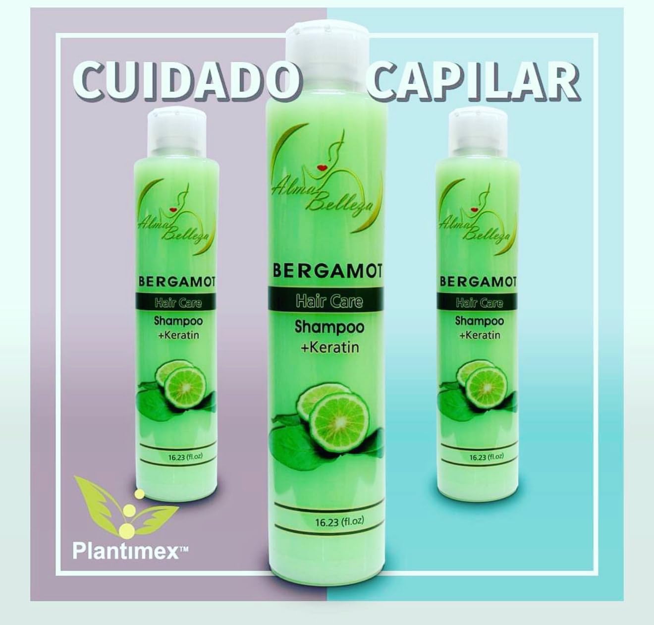 Bergamot Shampoo with Keratin & Bergamot Conditioner with Allantoin & Amino Acids - 16.23oz Each | Bergamot Essential Oil 4.05 fl oz | Mascara 13g - Premium Hair & Eyelash Care Kit by Alma Belleza | For Dry, Damaged Hair & Voluminous Lashes | Salon-Quality Home Hair Treatment