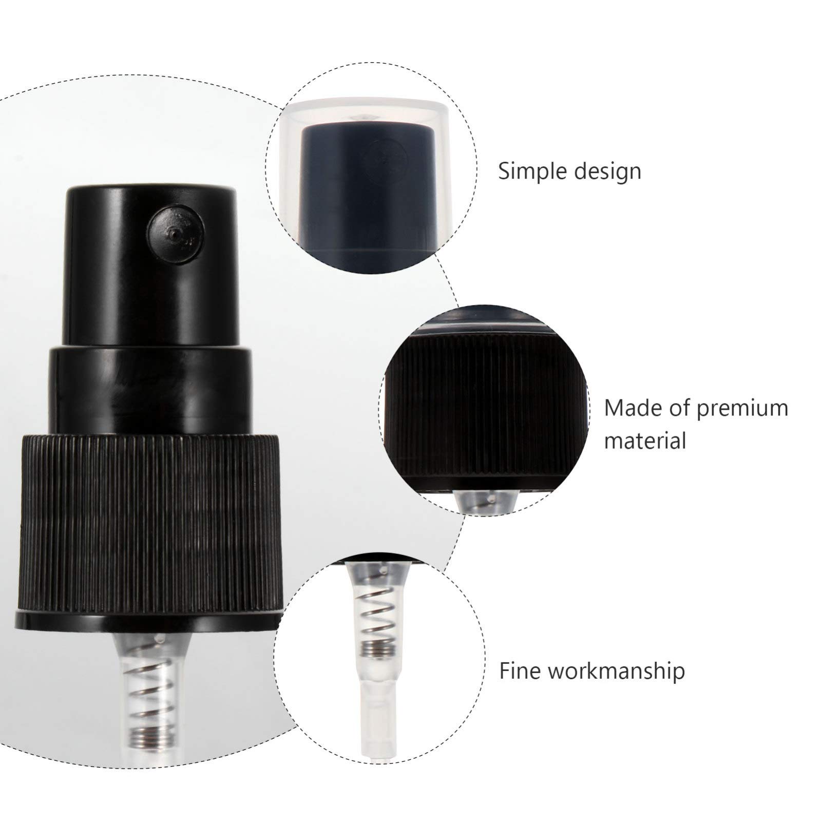 Beaupretty 20pcs Plastic PP Spray Bottle Replacement Heads - Screw-On Mist Sprayer Pump for Soap, Perfume & Liquids | Perfect for Home Cleaning, Beauty Products & DIY Refillable Bottles