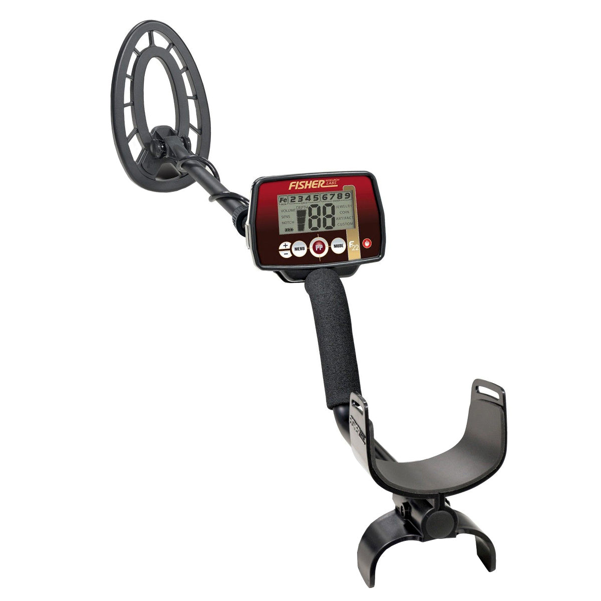 Fisher F22 Waterproof Metal Detector with LCD Display - Lightweight & Easy to Use for Treasure Hunting, Beach, Park & Outdoor Adventures