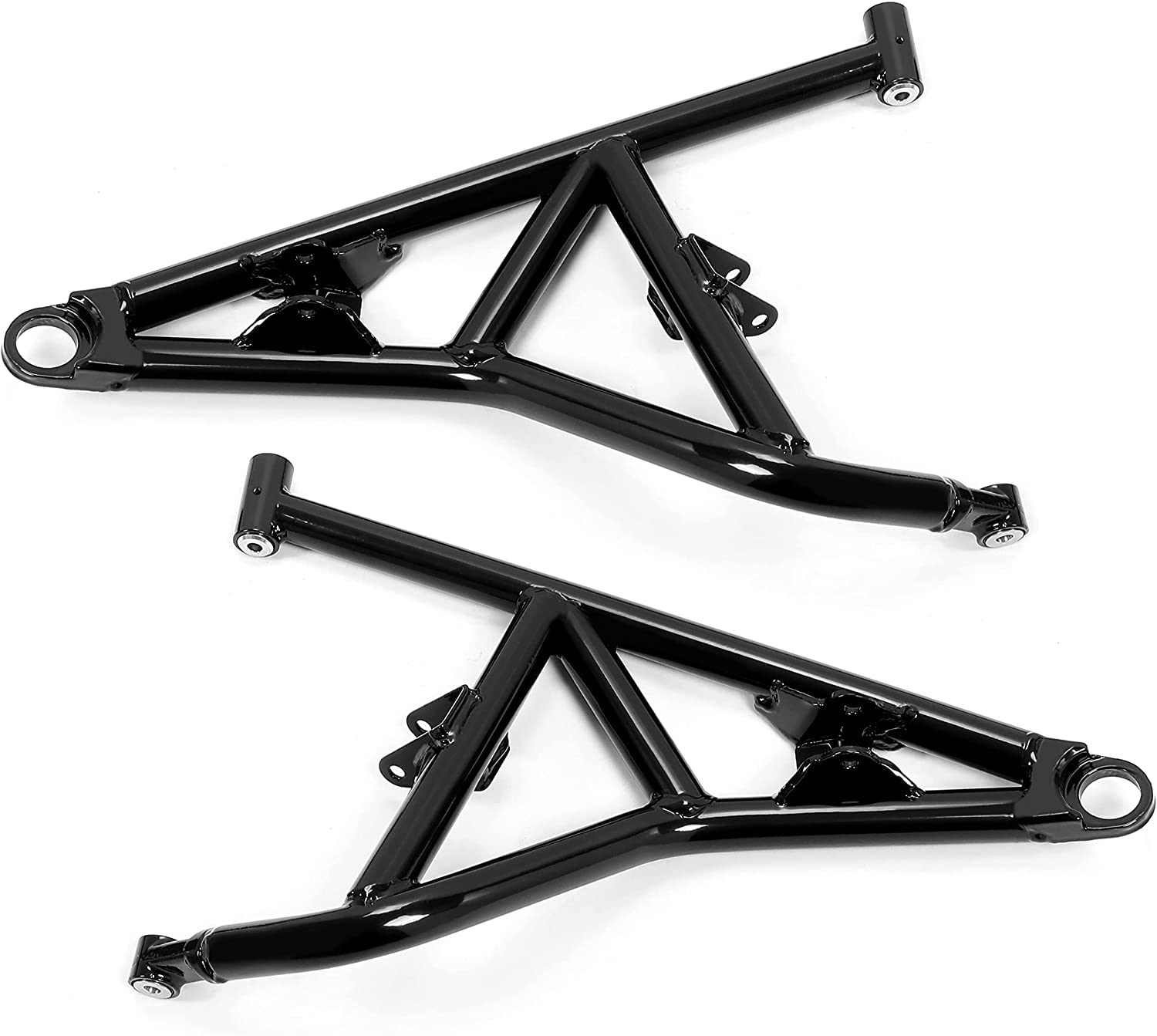 HECASA High Clearance Black Steel Front Upper & Lower A-Arms Compatible with 2014+ Polaris RZR XP 1000/4 1000 - Off-Road Suspension Upgrade for Enhanced Trail & Dune Performance