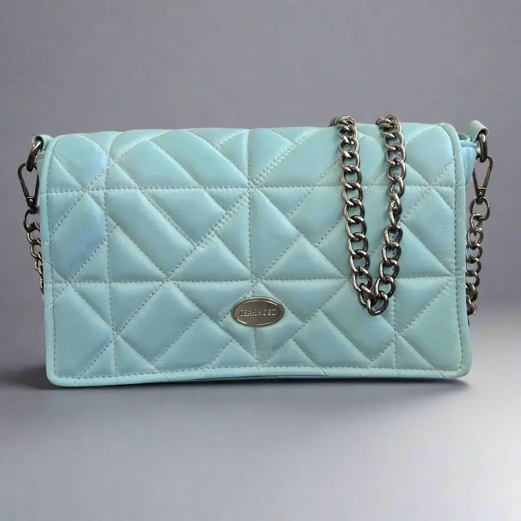 Quilted Soft Leather Crossbody Bag with Chain Strap - Stylish Women's Shoulder Purse for Daily Use, Work & Evening Out