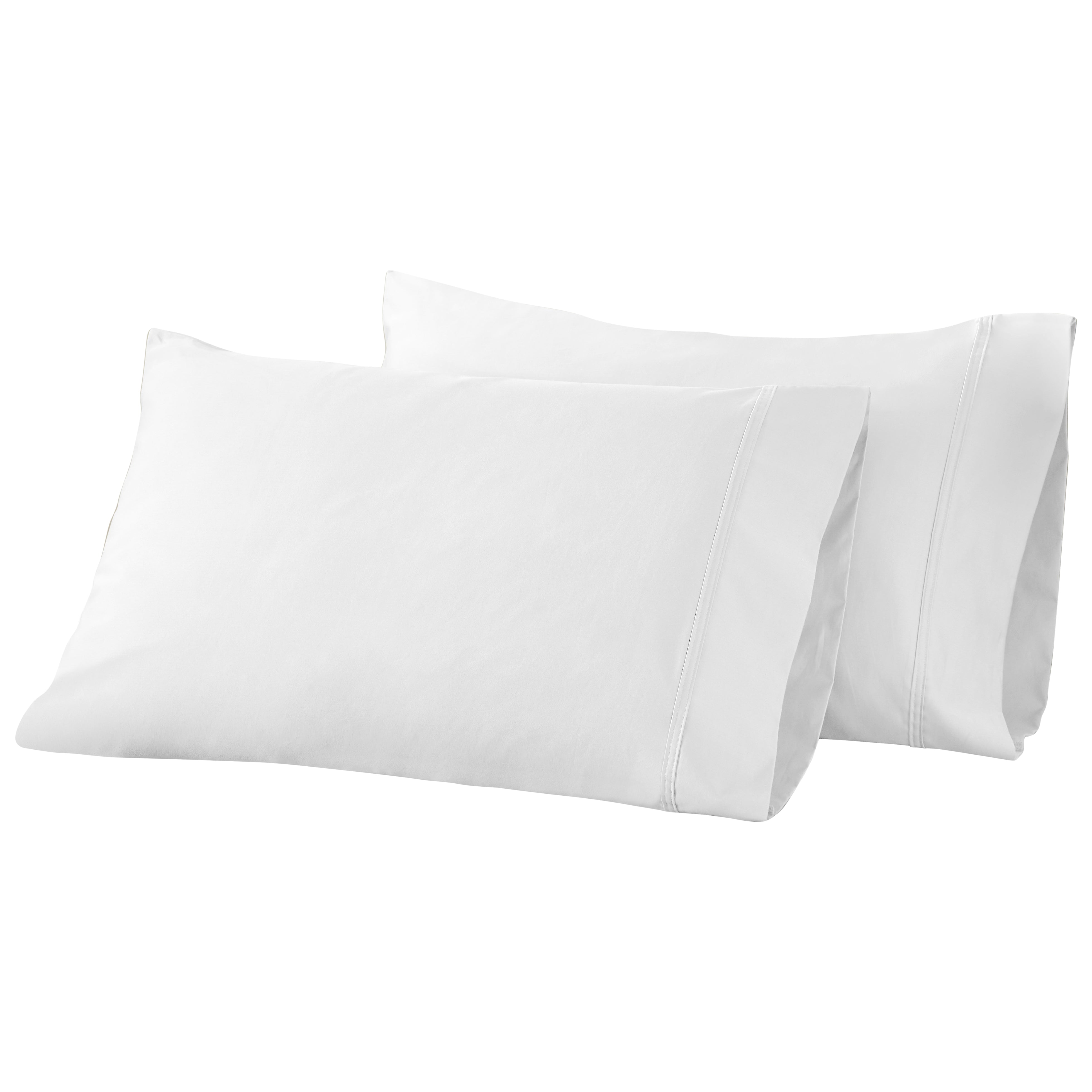 Premium 850 Thread Count 100% Cotton Solid Pillowcase Set of 2 - Ultra Soft & Breathable Bedding for Side Sleepers, Hotel Luxury Home Decor (White, Standard Size) - Perfect for Master Bedrooms, Guest Rooms & Airbnb Stays