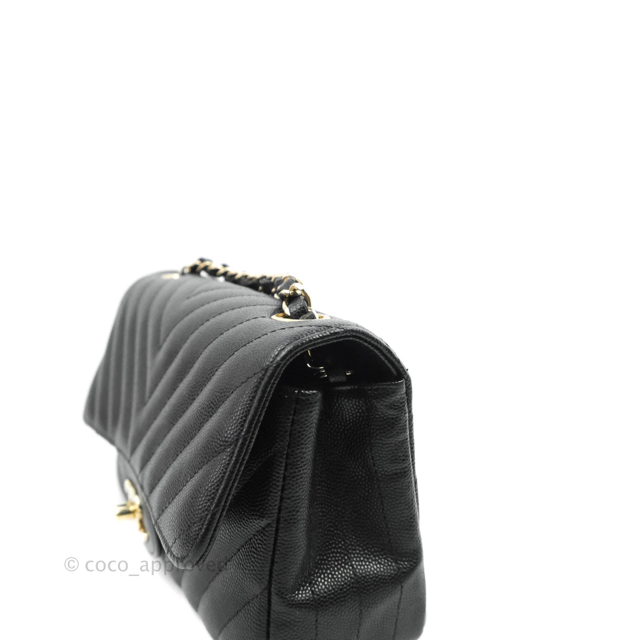 Chanel Chevron Mini Rectangular Flap Bag in Black Caviar Leather with Gold Hardware - Perfect for Evening Events & Luxury Fashion Accessories