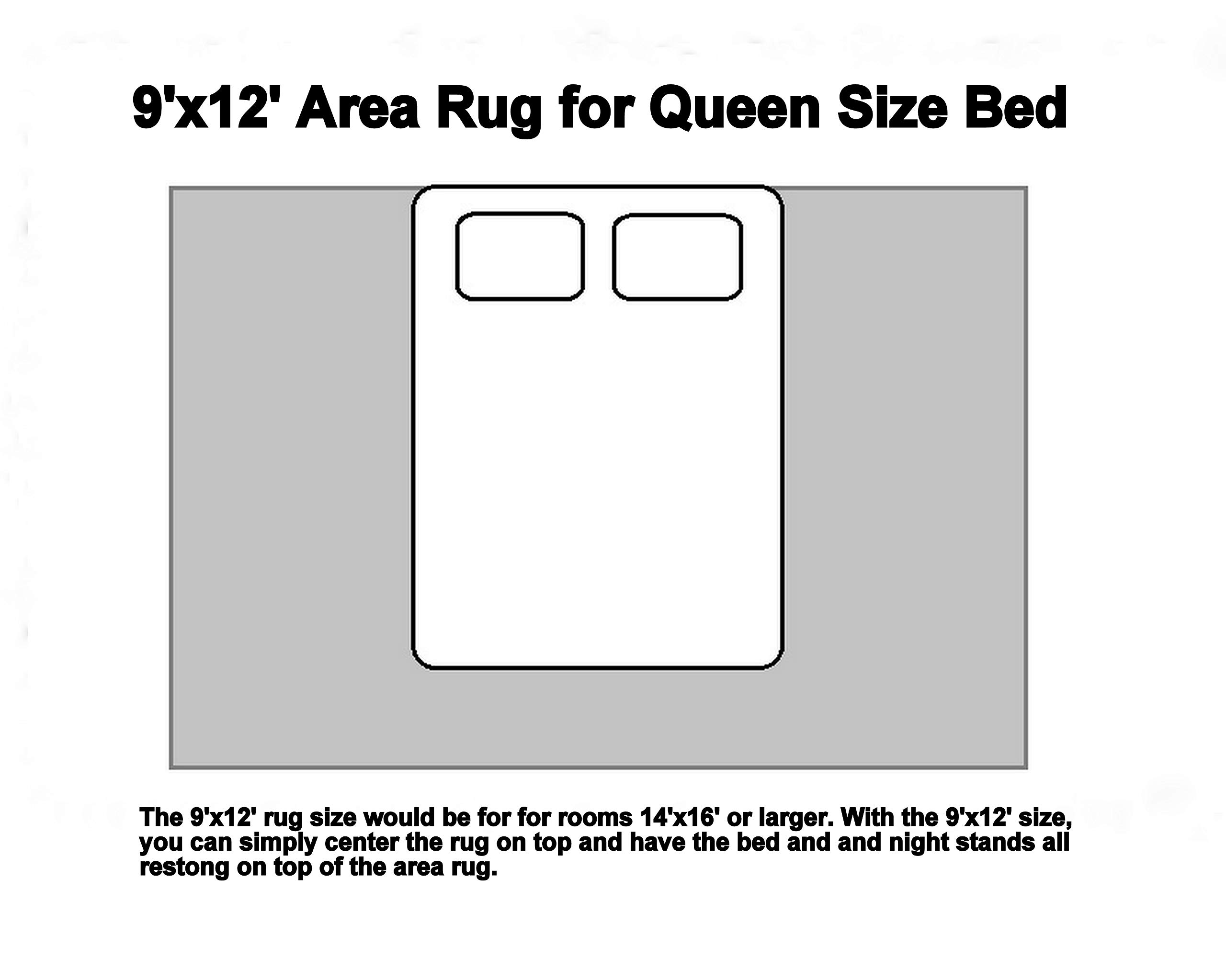 Best 9x12 Area Rug for Queen Size Bed - Multiple Colors & Sizes | Soft Living Room & Bedroom Carpet | KOECKRITZ