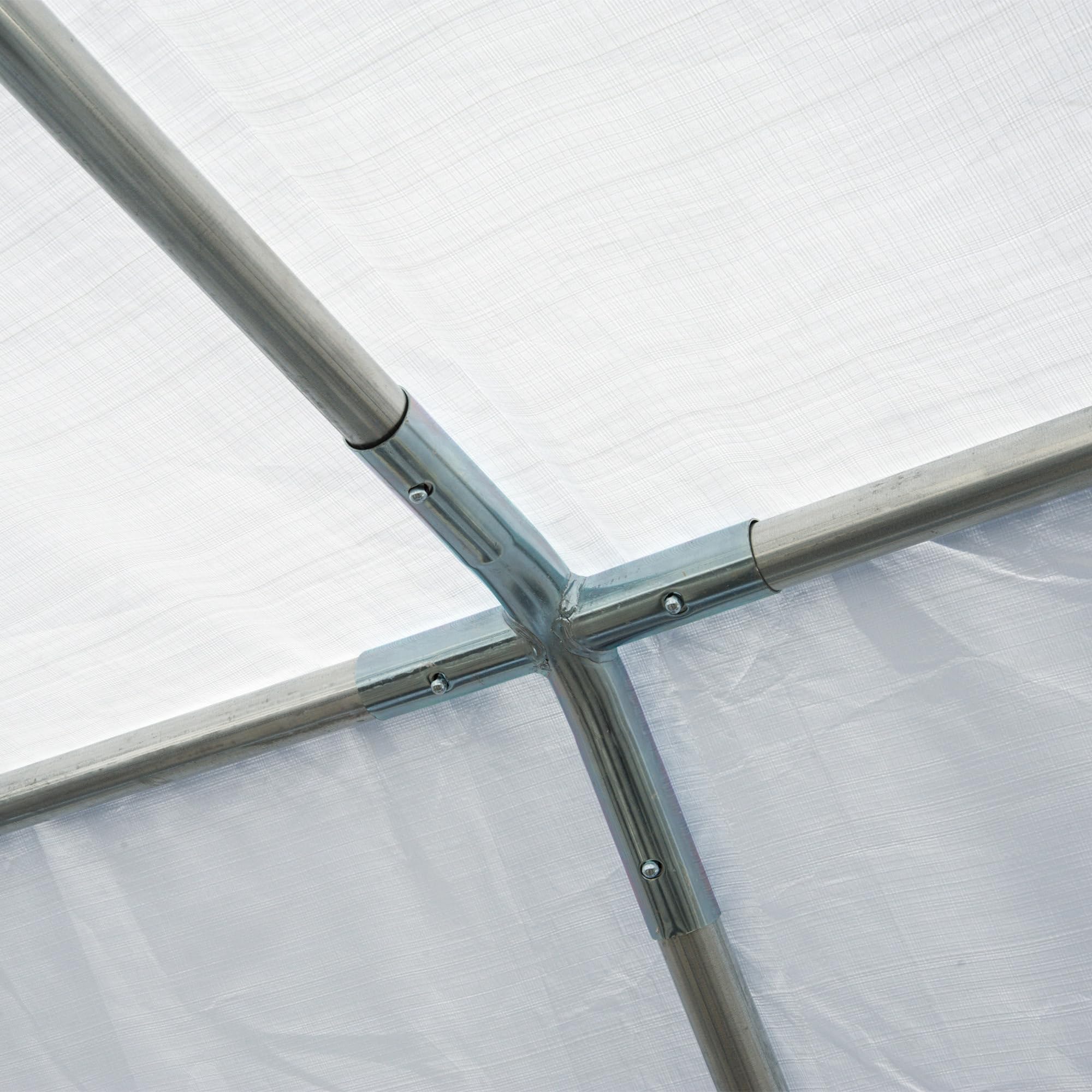 Outsunny 13' x 26' Heavy Duty Party Tent & Carport with Removable Sidewalls, Double Doors - Large Canopy Sun Shade Shelter for Weddings, Outdoor Events, BBQ, Backyard Parties, Picnics, and Camping (White)