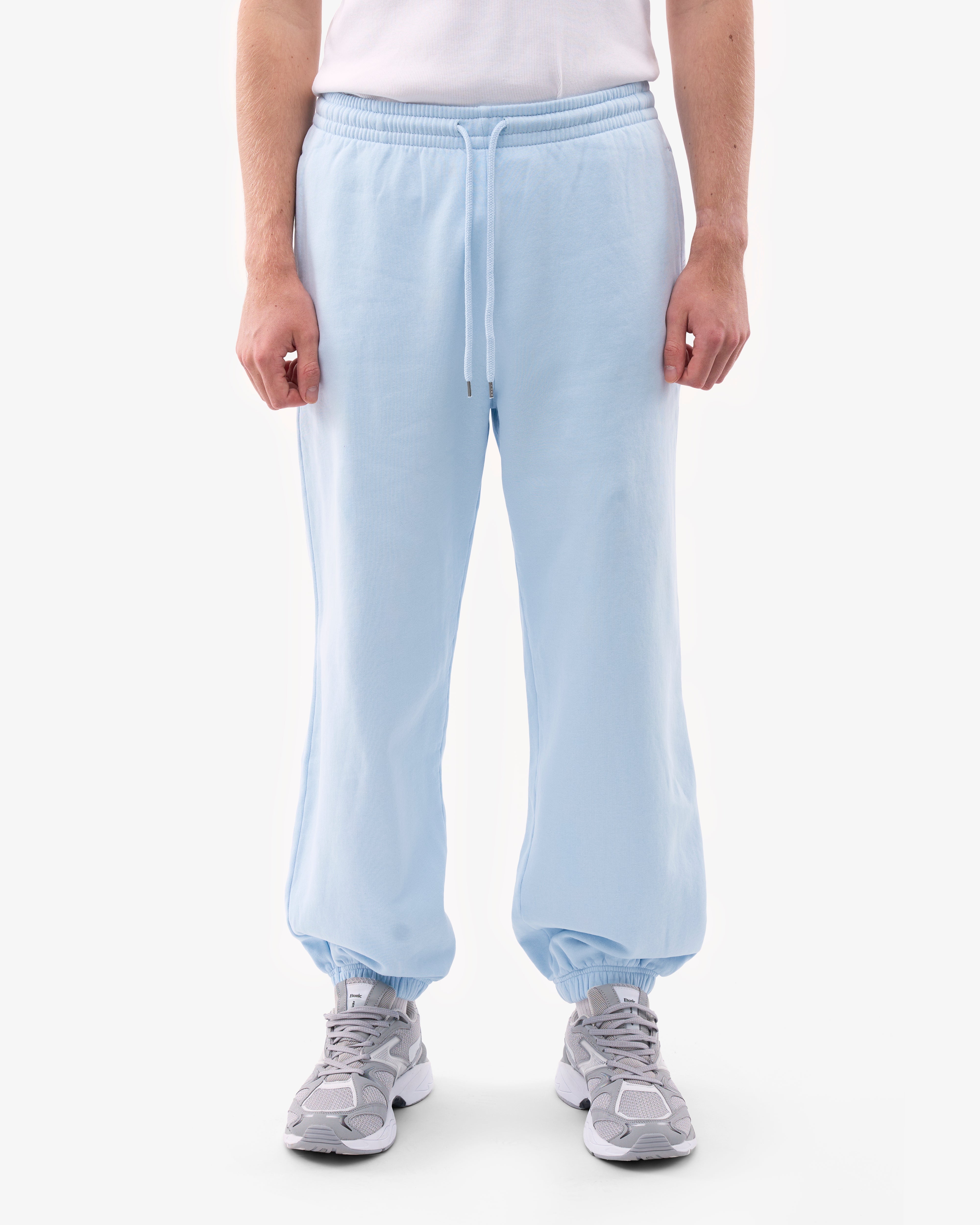 Organic Relaxed Sweatpants for Women - Soft Polar Blue Cotton Joggers - Perfect for Yoga, Lounging & Casual Wear