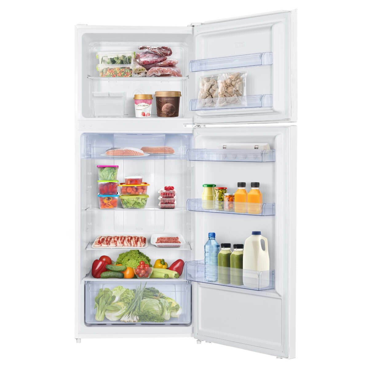 TCL 415L Top Mount Refrigerator - White P454TMW | Energy Efficient, Spacious 4-Door Fridge for Home & Kitchen | Perfect for Family Storage, Groceries & Beverages