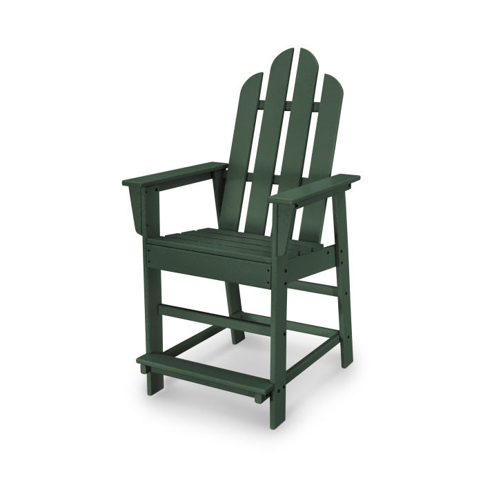 POLYWOOD Long Island Counter Height Chair - Durable Outdoor & Indoor Bar Stool for Kitchen, Patio, Deck - Weather-Resistant Recycled Plastic - Comfortable Back Support - Perfect for Dining & Entertaining
