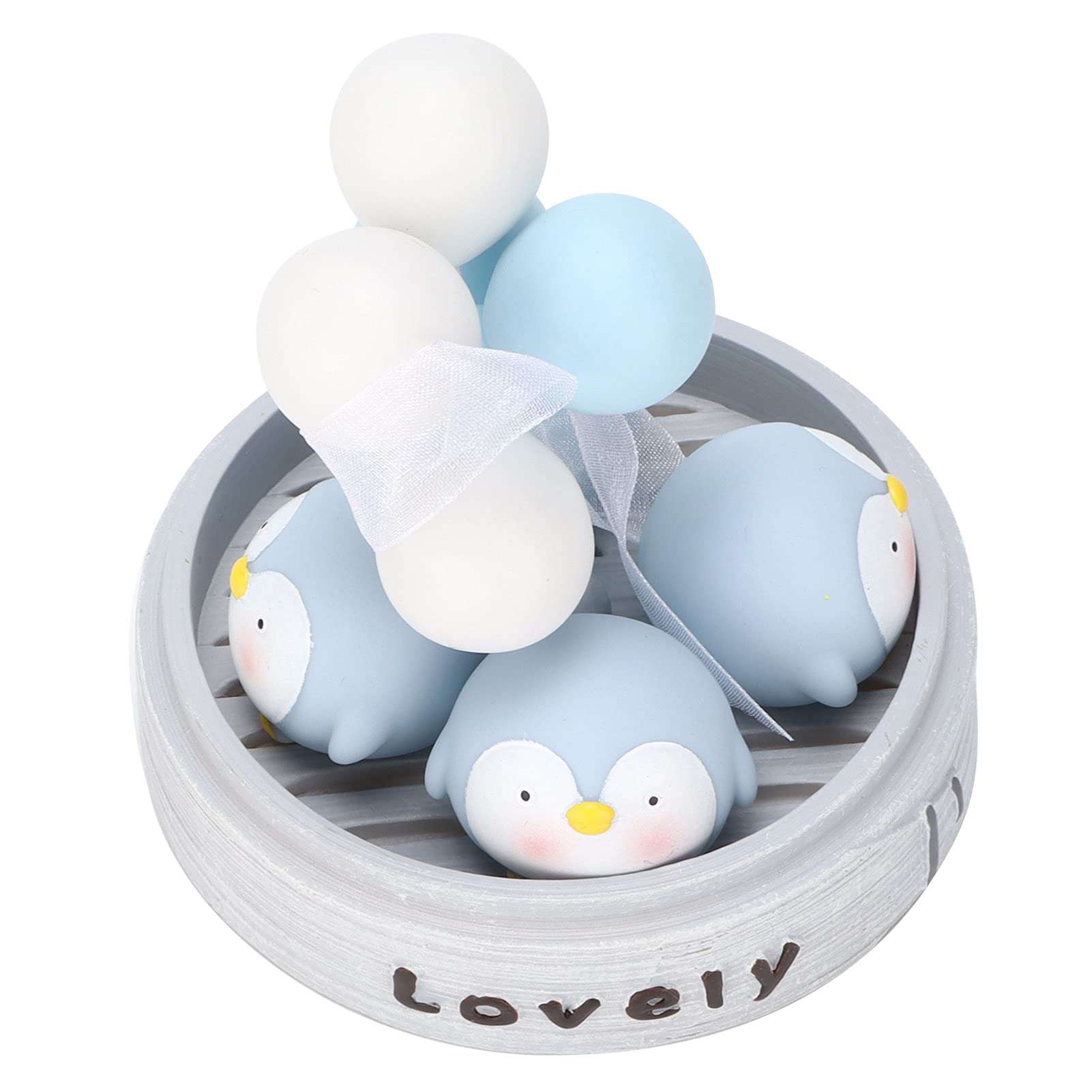 CHICIRIS Vinyl Cute Penguin Car Dashboard Decorations - Blue Car Interior Accessories for Dashboard, Living Room & Bedroom - Perfect for Car Lovers & Home Decor