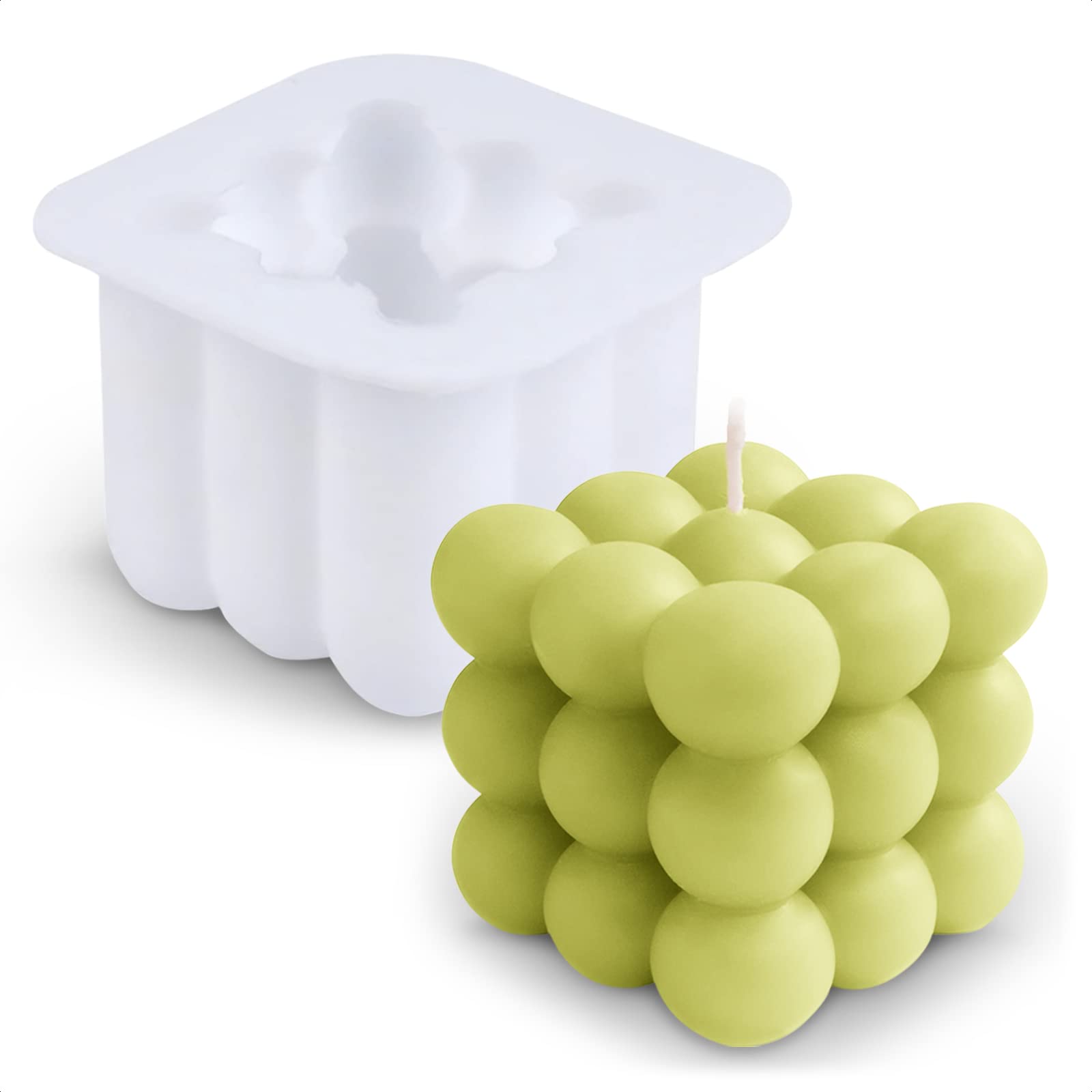 3D Silicone Bubble Candle Molds for DIY Candle Making - Reusable, Non-Stick Wax Molds for Handmade Candles - Perfect for Home Decor, Wedding Centerpieces, and Spa Relaxation Gifts
