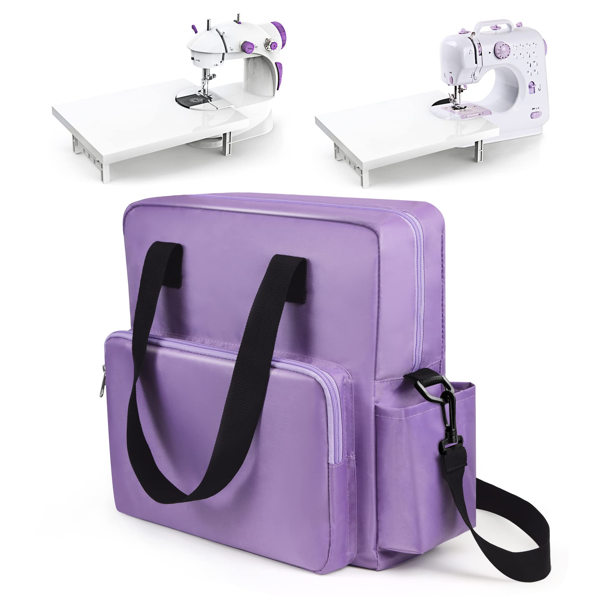 KPCB Tech Portable Mini Sewing Machine Carrying Case - Protective Storage Bag for Sewing Machines, Purple | Perfect for Travel, Craft Classes & Home Sewing Projects