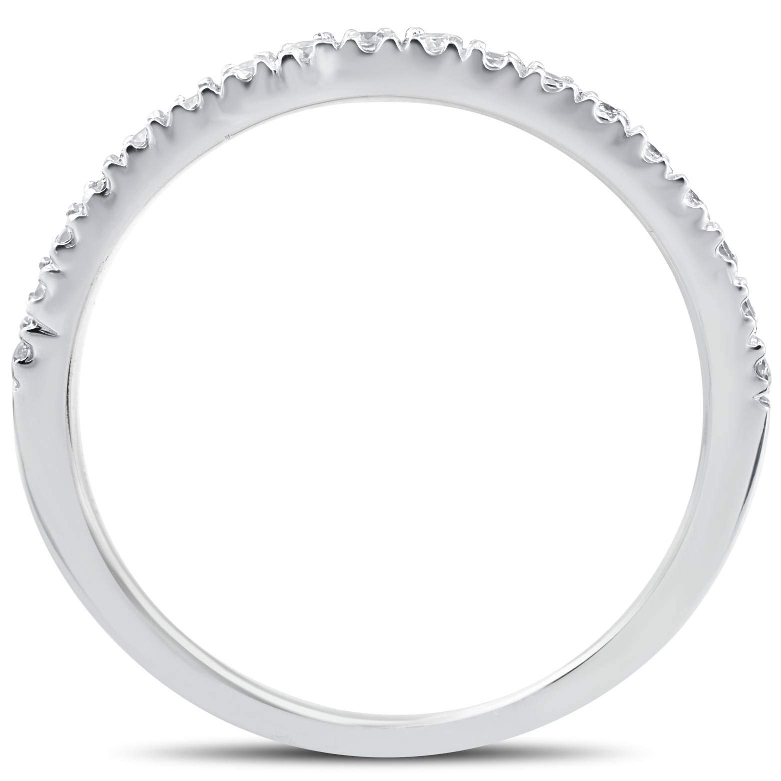 1/4 Carat Pave Lab-Created Diamond Wedding Ring in 14K White Gold - Elegant Bridal Jewelry for Engagement & Anniversary Gifts