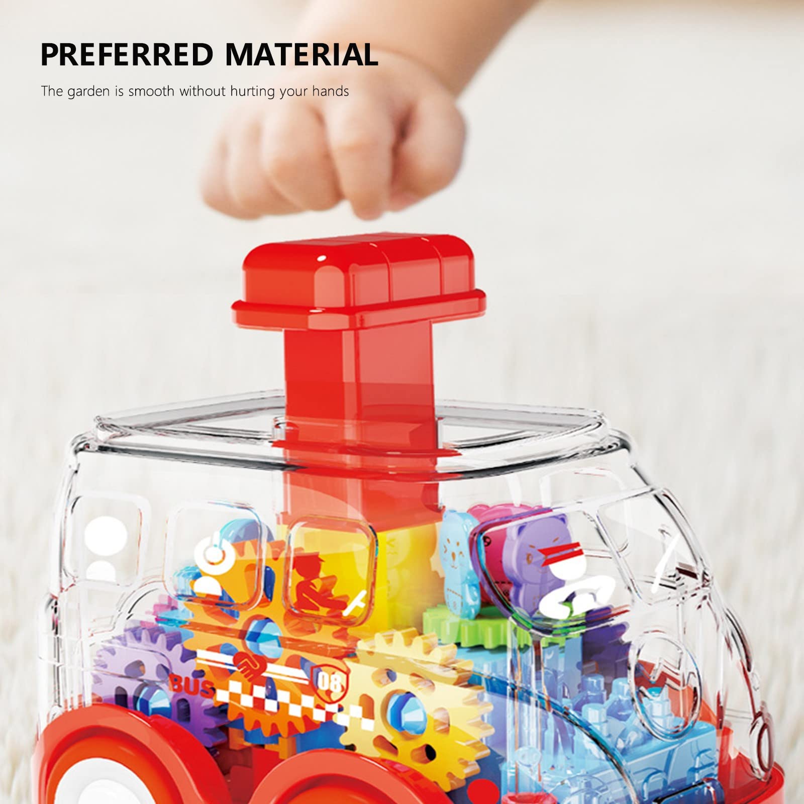 Transparent Press & Go Toy Car for Toddlers 1-3 Years - Birthday Gift for Boys & Girls - Playtime Fun