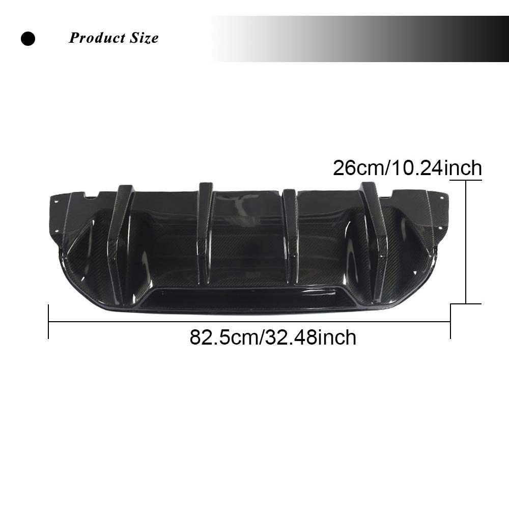 Carbon Fiber Rear Bumper Lip Diffuser for BMW 5 Series F90 M5 Sedan (2018-2020) - Lower Lip Spoiler & Valance Protector - Enhance Style & Protection for Street & Track Performance