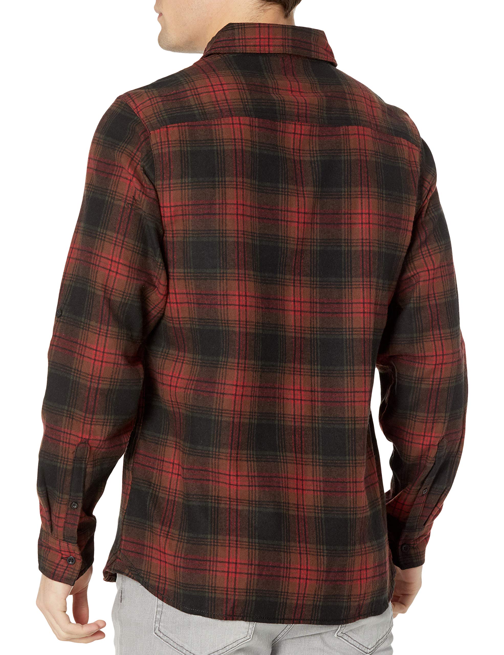 Burnside Men's Yarn-Dyed Long Sleeve Flannel Shirt - Soft Plaid Button Down for Casual Wear, Outdoor Activities & Fall Layering