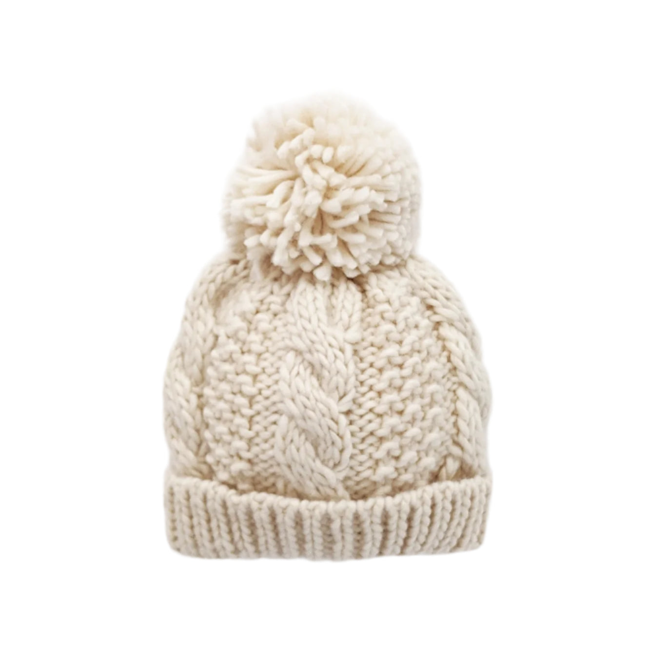 Natural Cable Knit Beanie Hat for Men & Women - Soft Winter Warm Hat for Outdoor Activities, Skiing, and Casual Wear