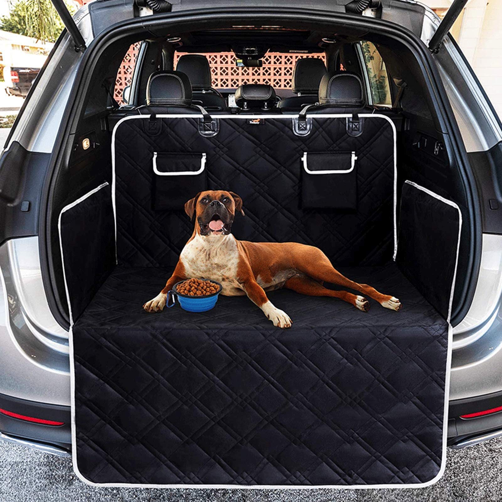 Waterproof Pet Cargo Liner for Cars & SUVs - Non-Slip Oxford Fabric Dog Trunk Mat with Bumper Protector | Universal Fit for Sedans, Vans & SUVs | Perfect for Travel, Camping & Daily Pet Transport